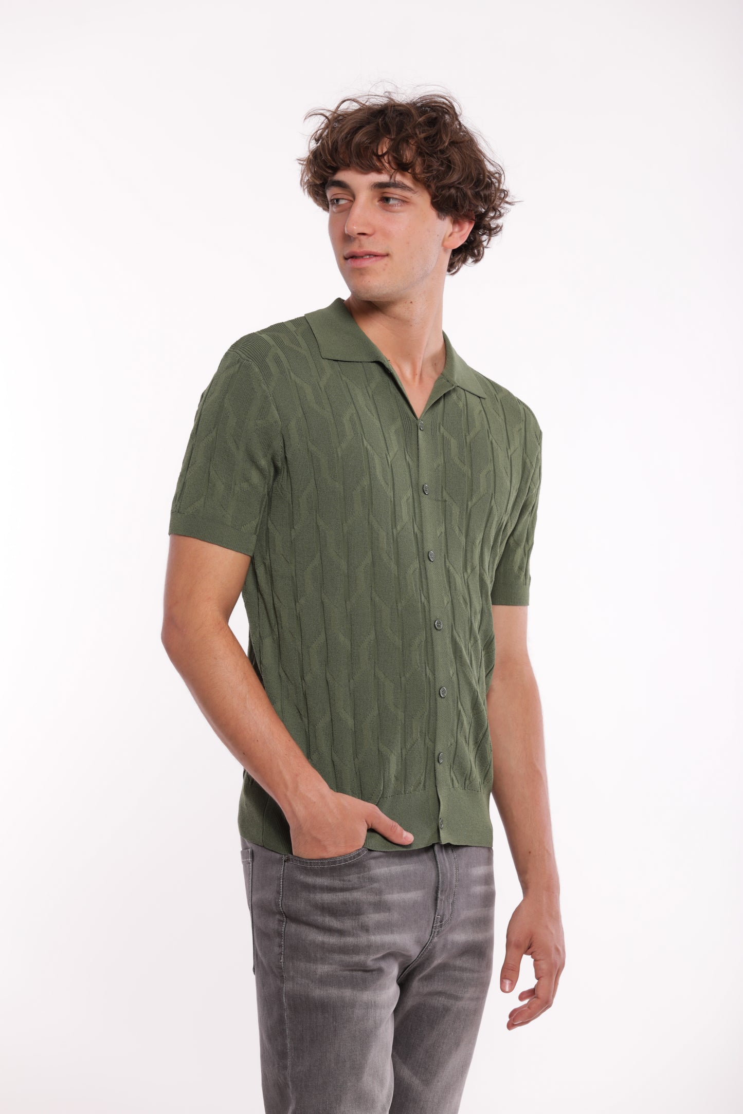 CAMICIA IN MAGLIA STRUTTURATA