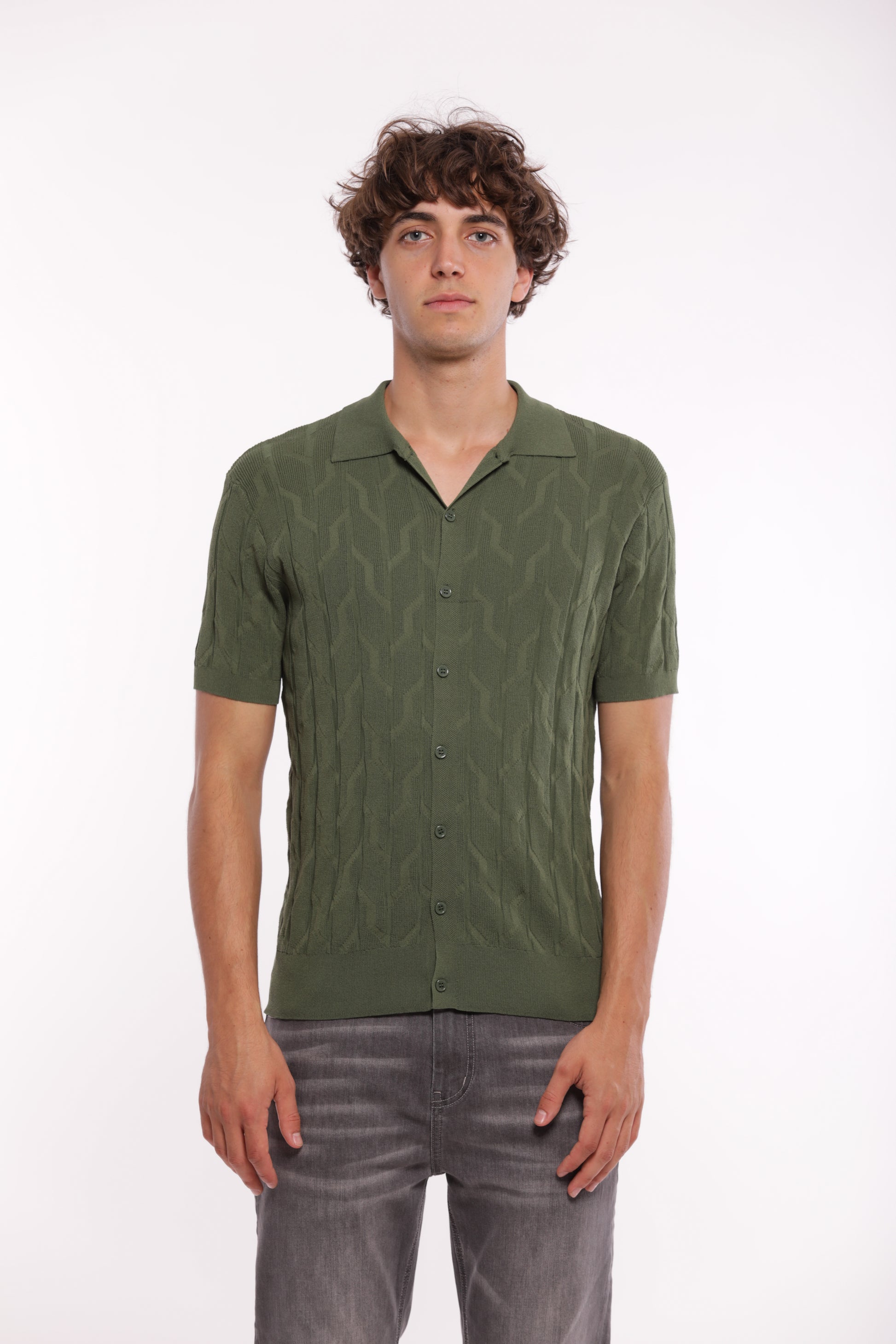 CAMICIA IN MAGLIA STRUTTURATA