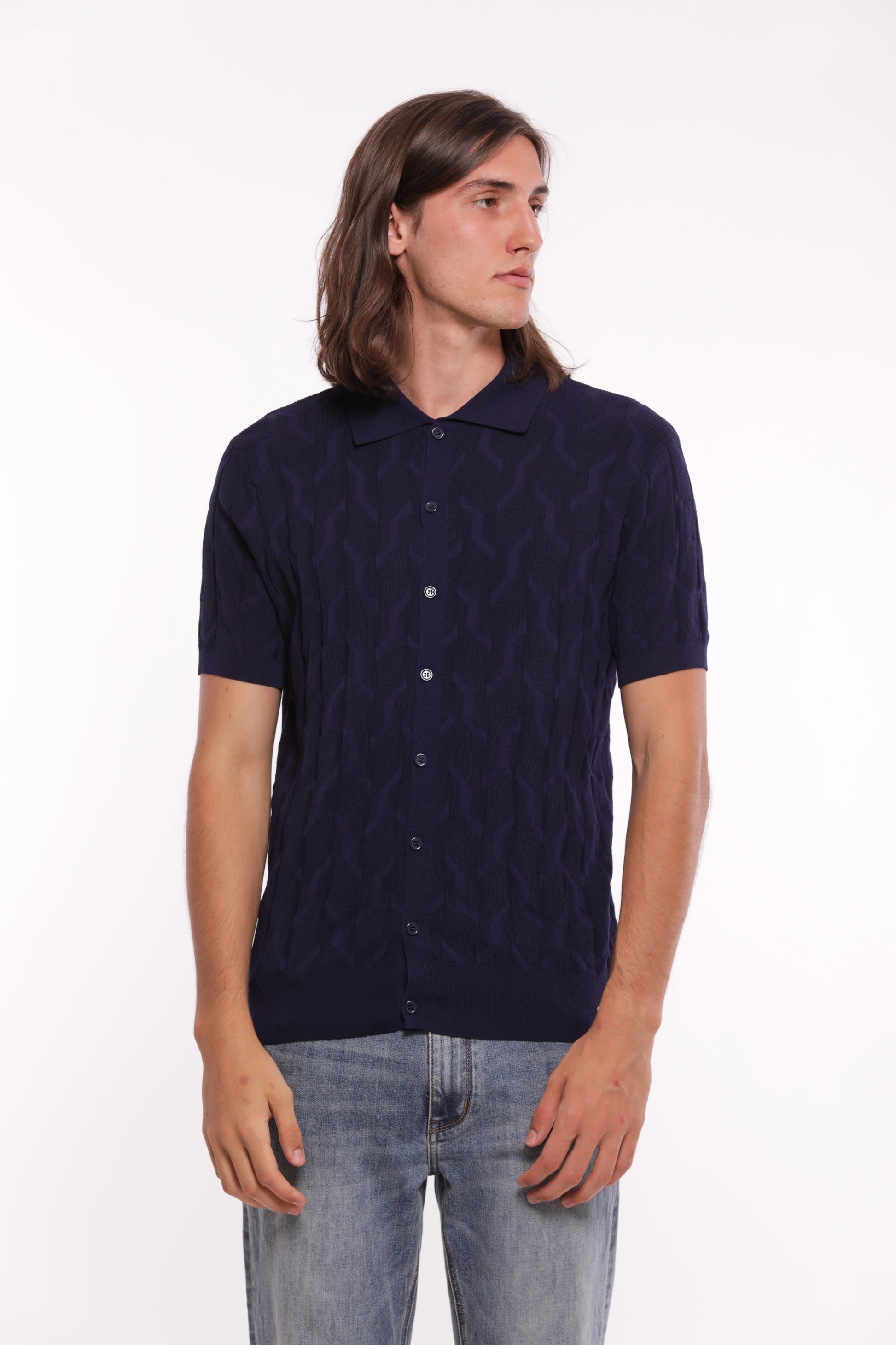 CAMICIA IN MAGLIA STRUTTURATA