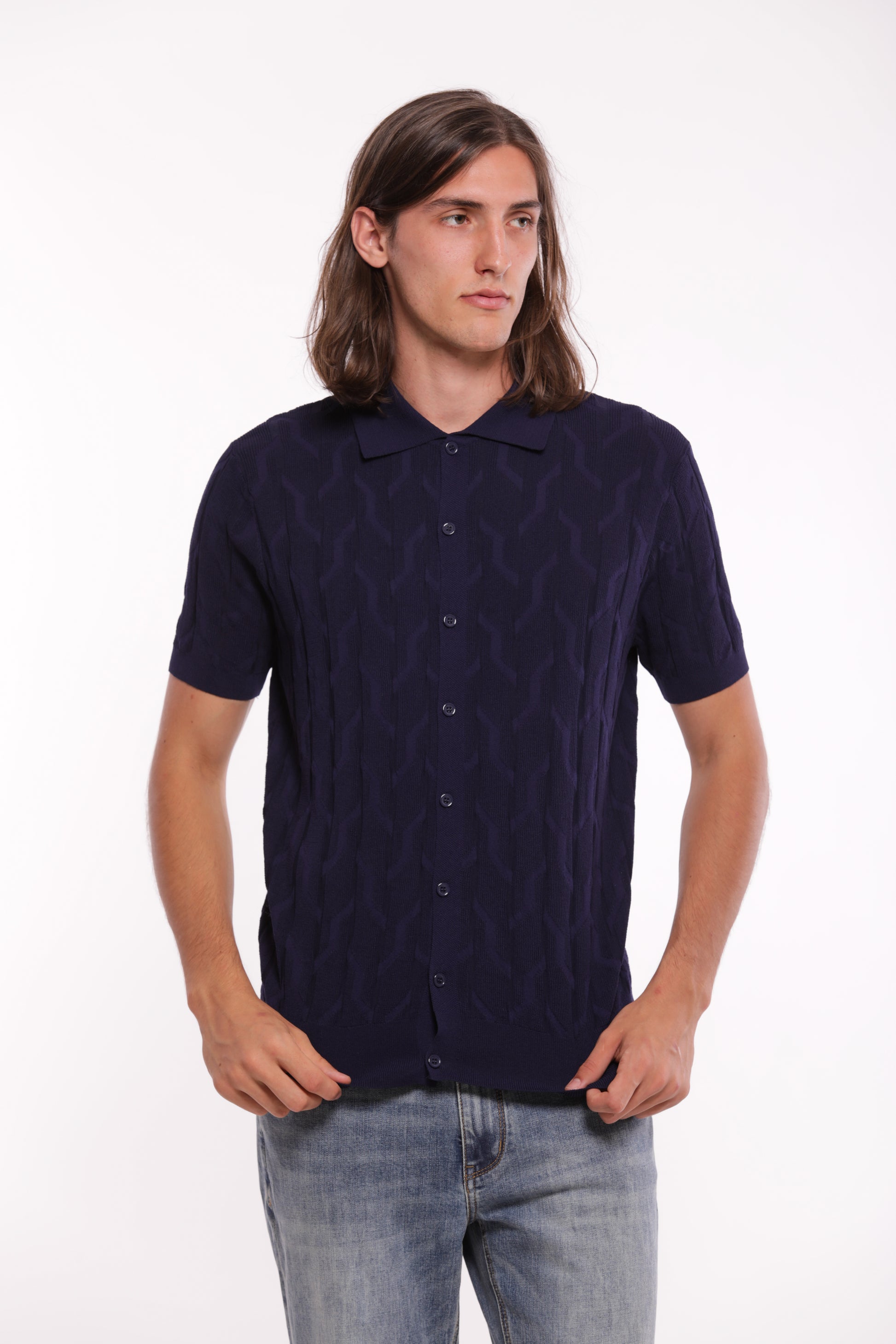 CAMICIA IN MAGLIA STRUTTURATA