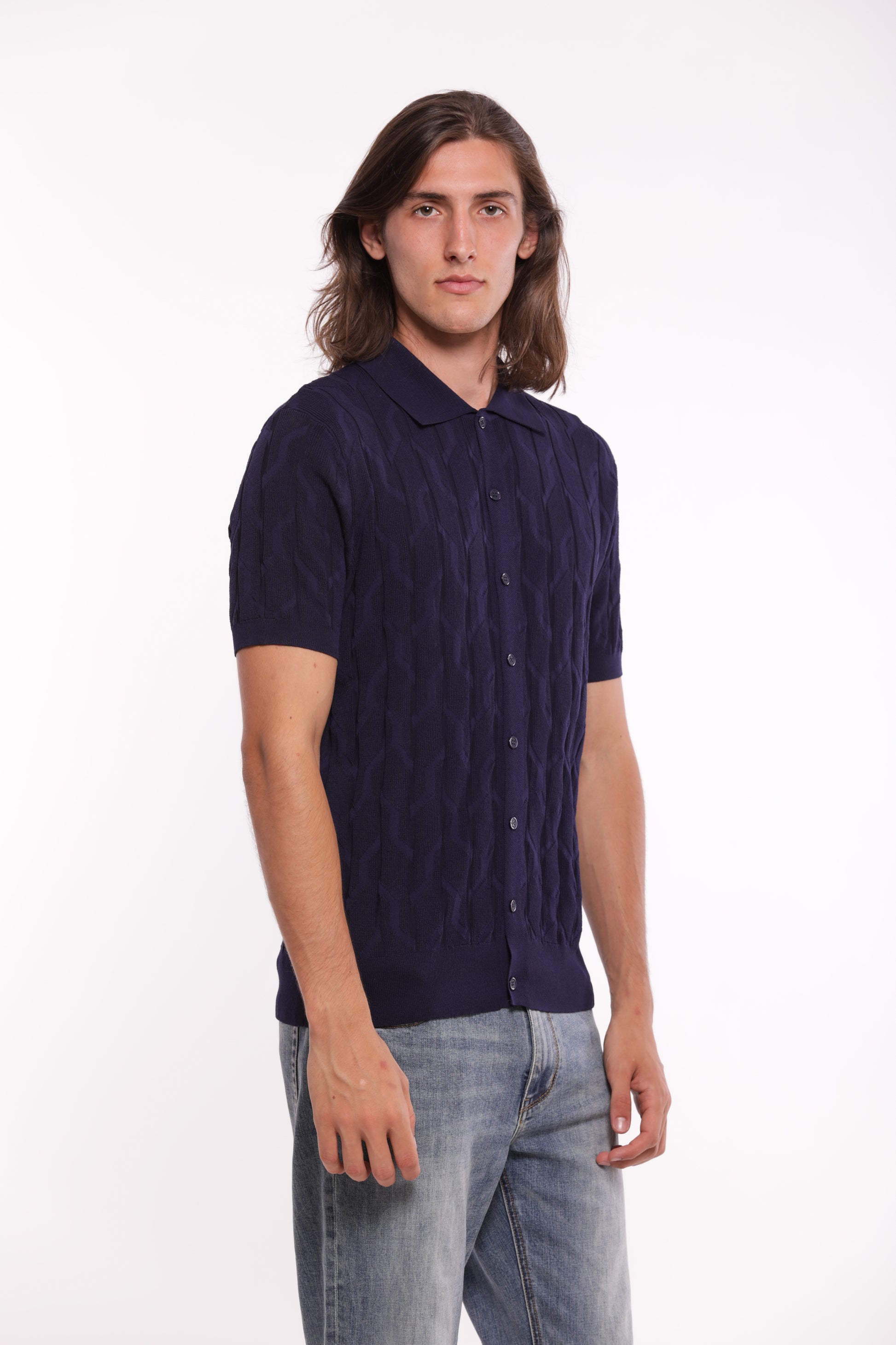 CAMICIA IN MAGLIA STRUTTURATA