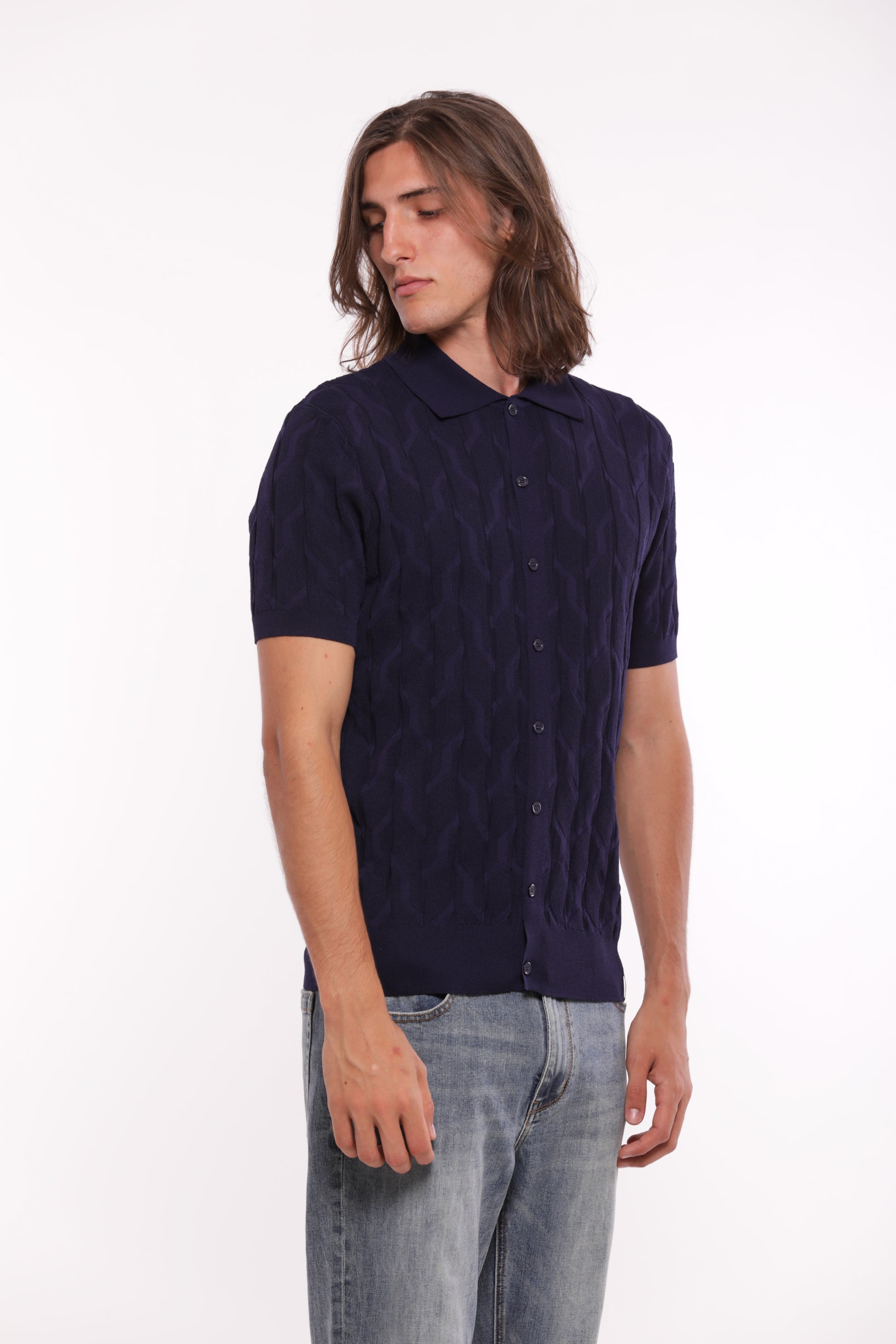 CAMICIA IN MAGLIA STRUTTURATA