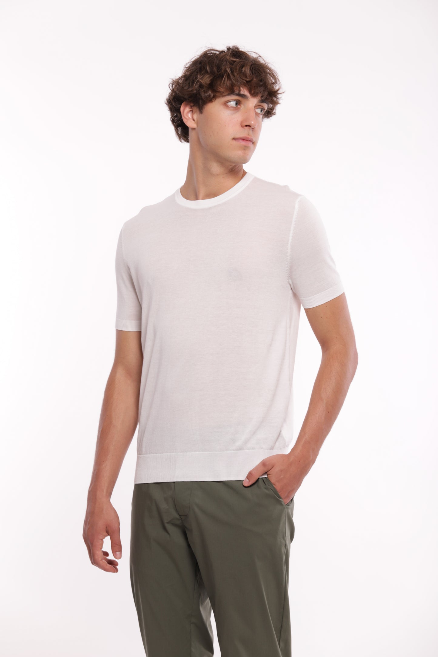 MAGLIETTA IN MAGLIA GIROCOLLO