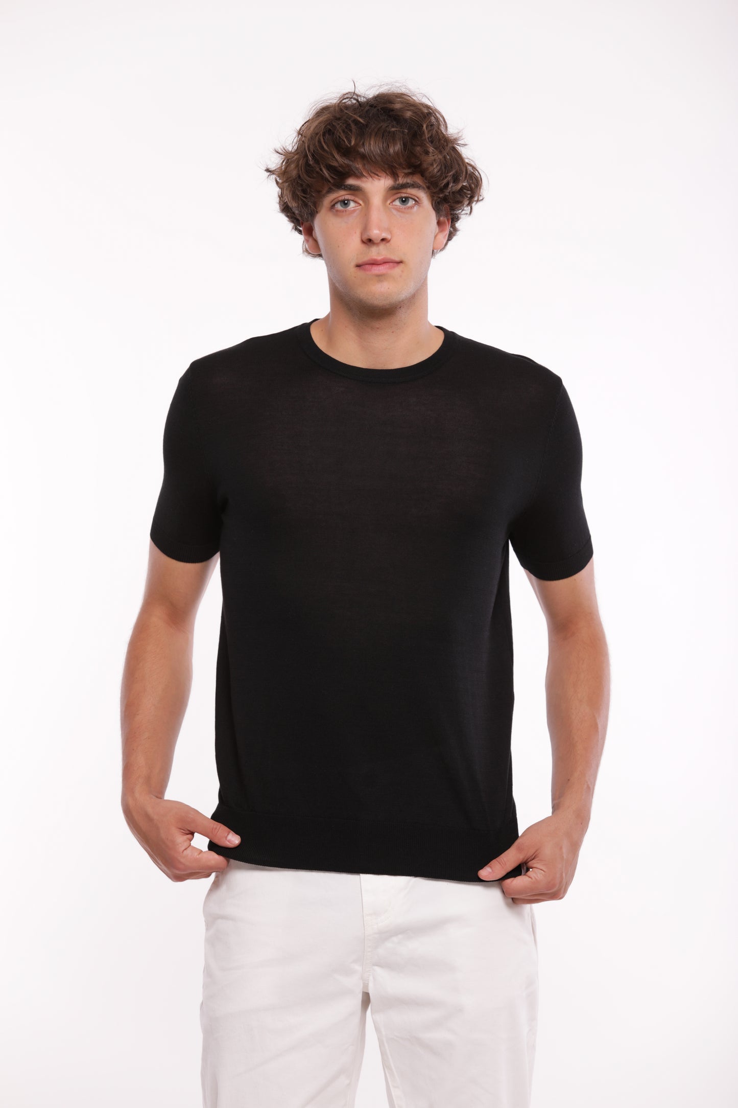 MAGLIETTA IN MAGLIA GIROCOLLO