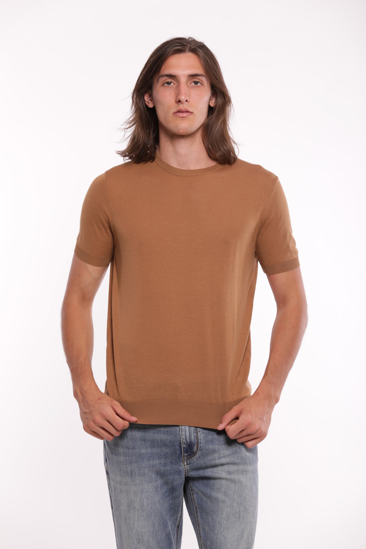 MAGLIETTA IN MAGLIA GIROCOLLO