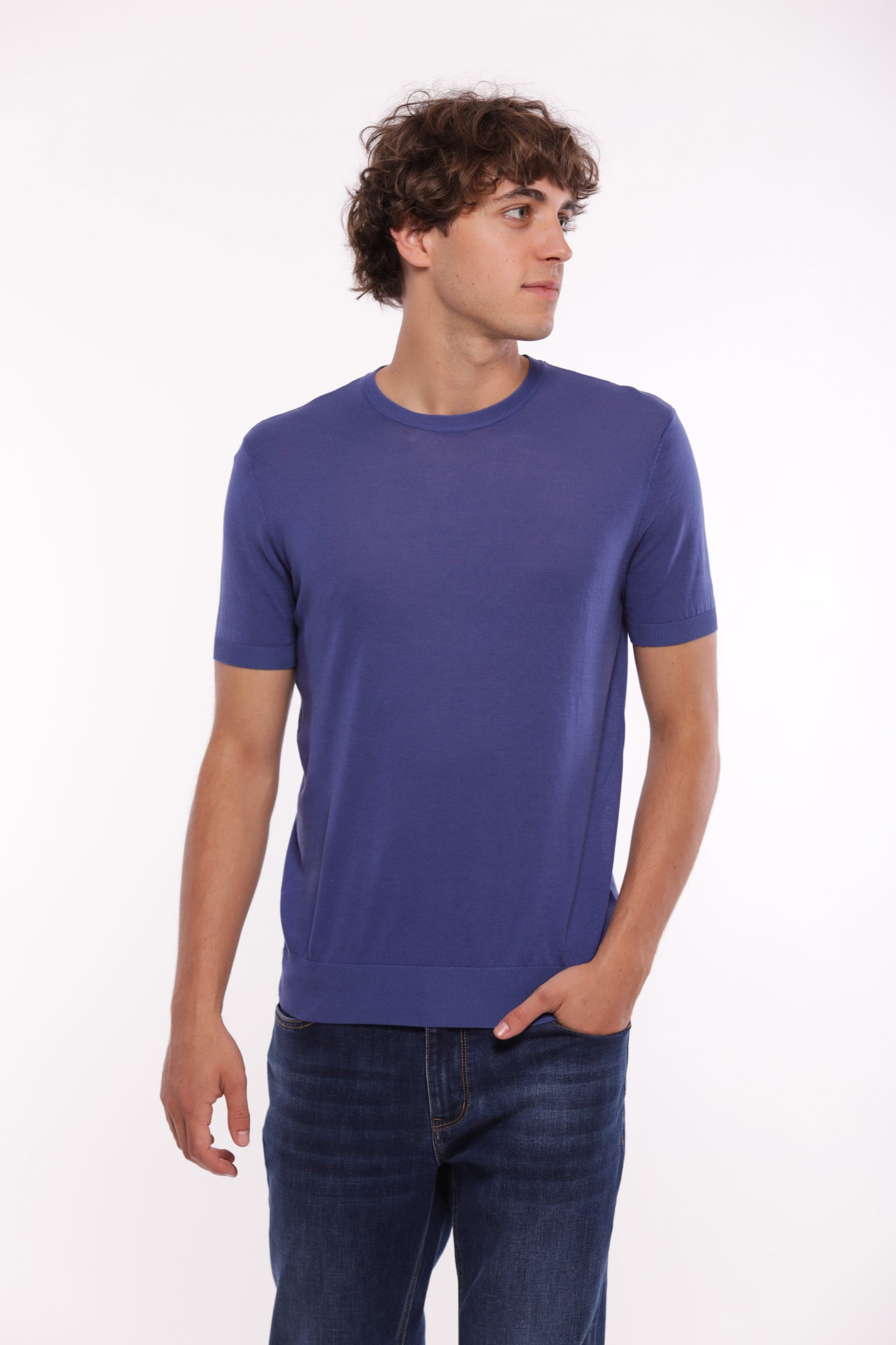 MAGLIETTA IN MAGLIA GIROCOLLO
