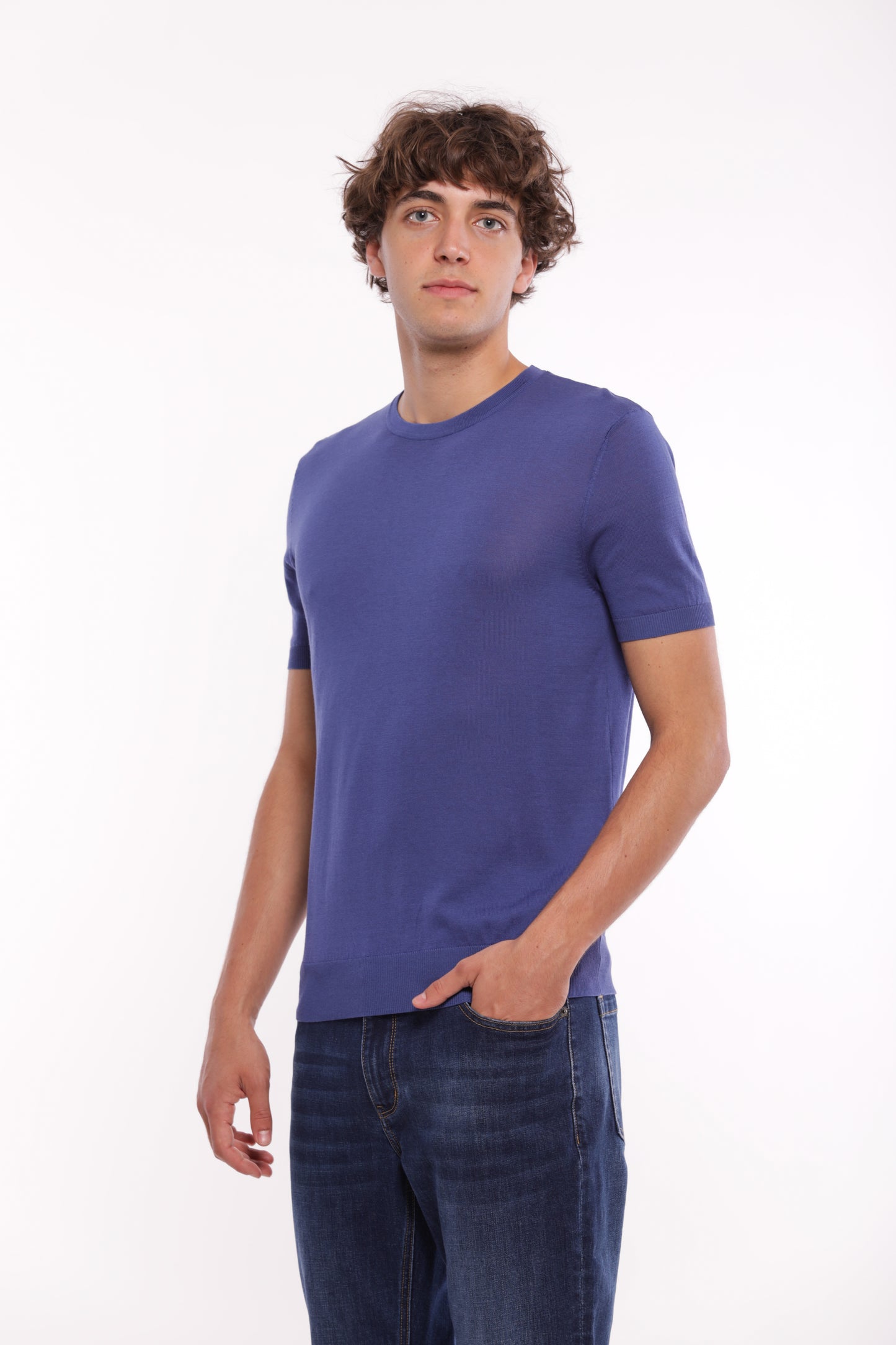 MAGLIETTA IN MAGLIA GIROCOLLO
