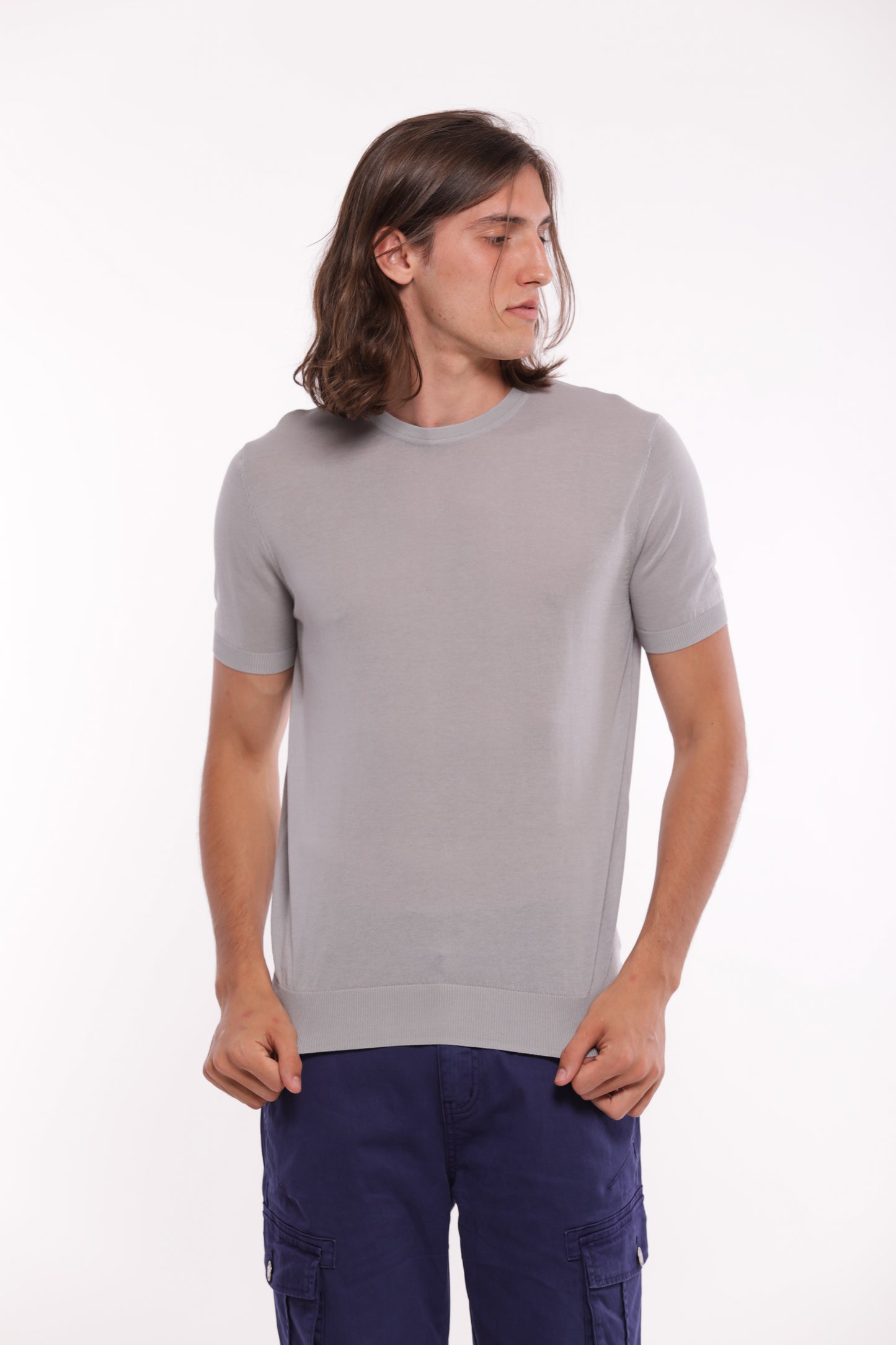 MAGLIETTA IN MAGLIA GIROCOLLO