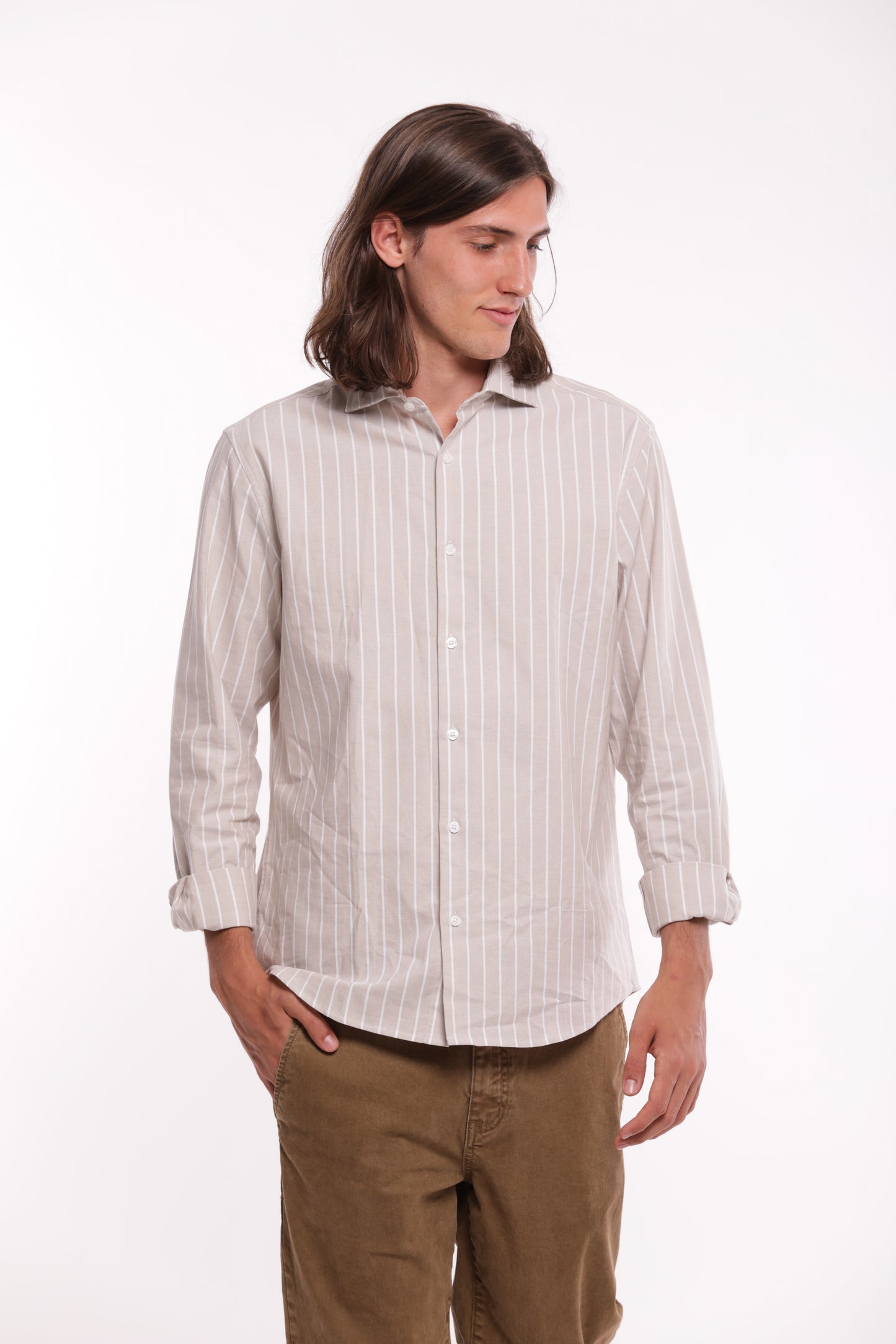 CAMICIA A RIGHE LARGHE