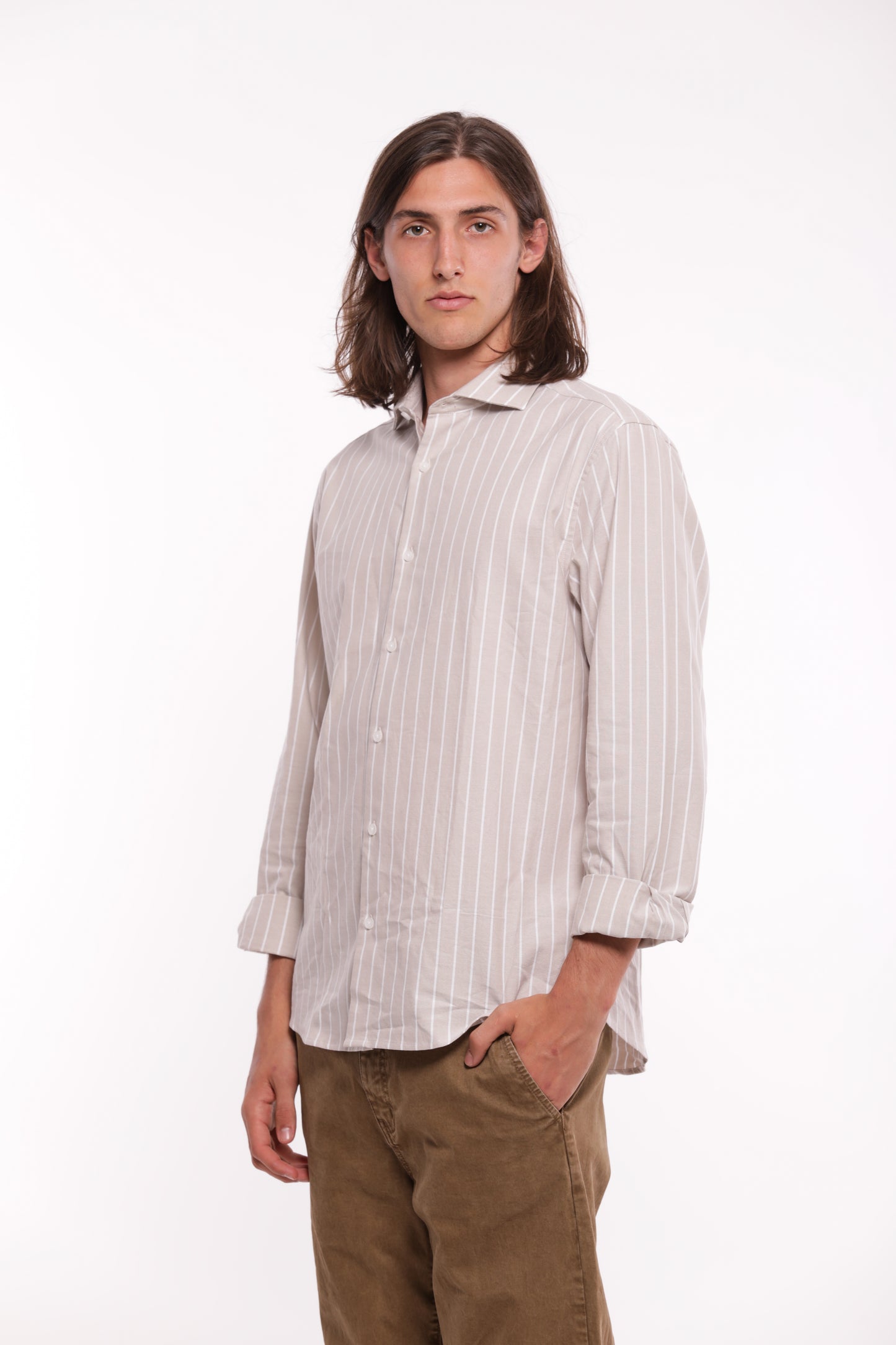CAMICIA A RIGHE LARGHE