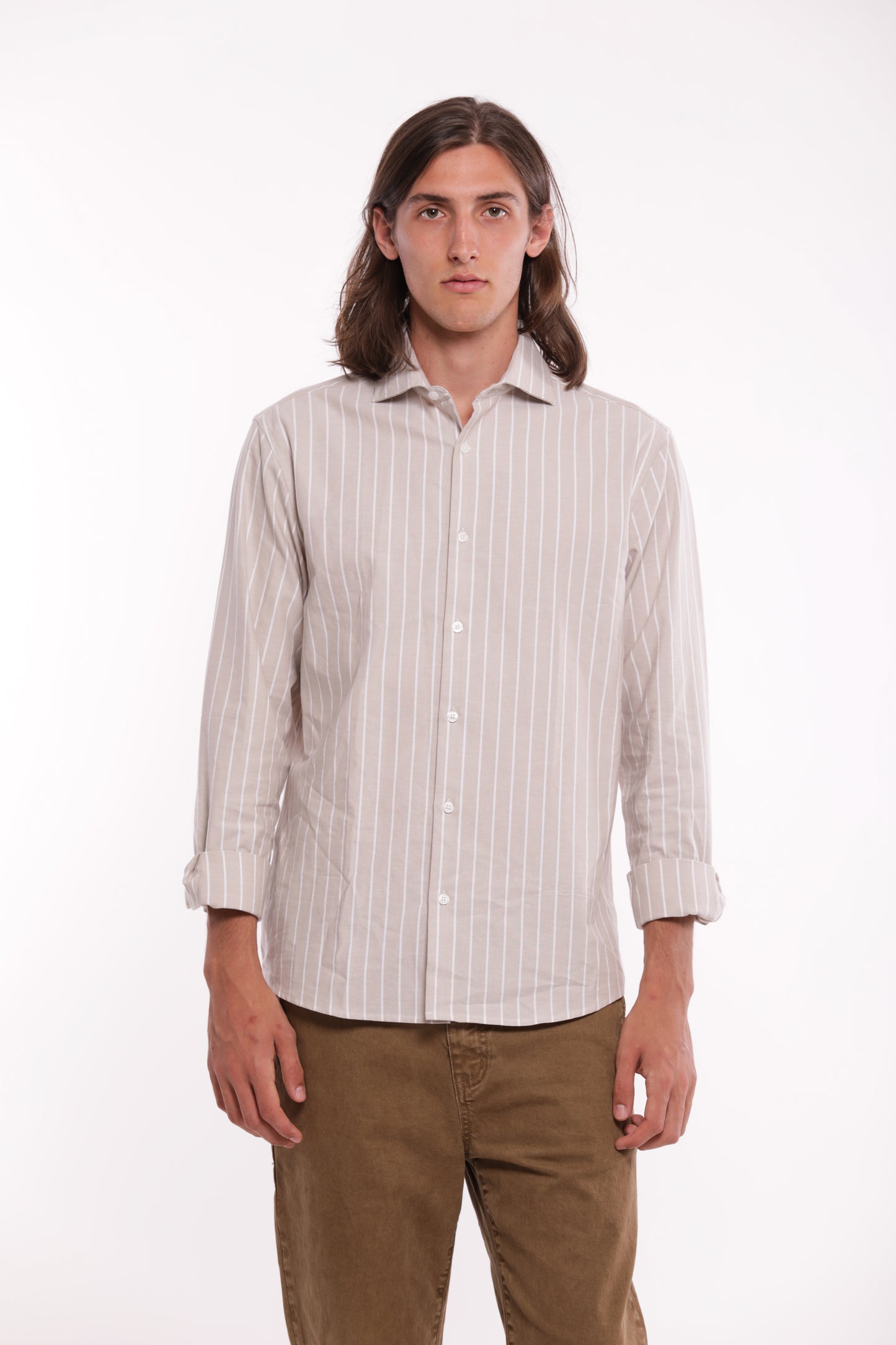 CAMICIA A RIGHE LARGHE