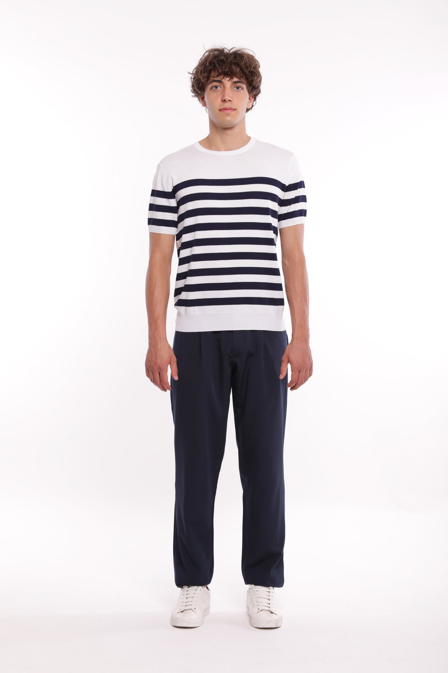 PANTALONI CON PIEGHE IN MISTO VISCOSA