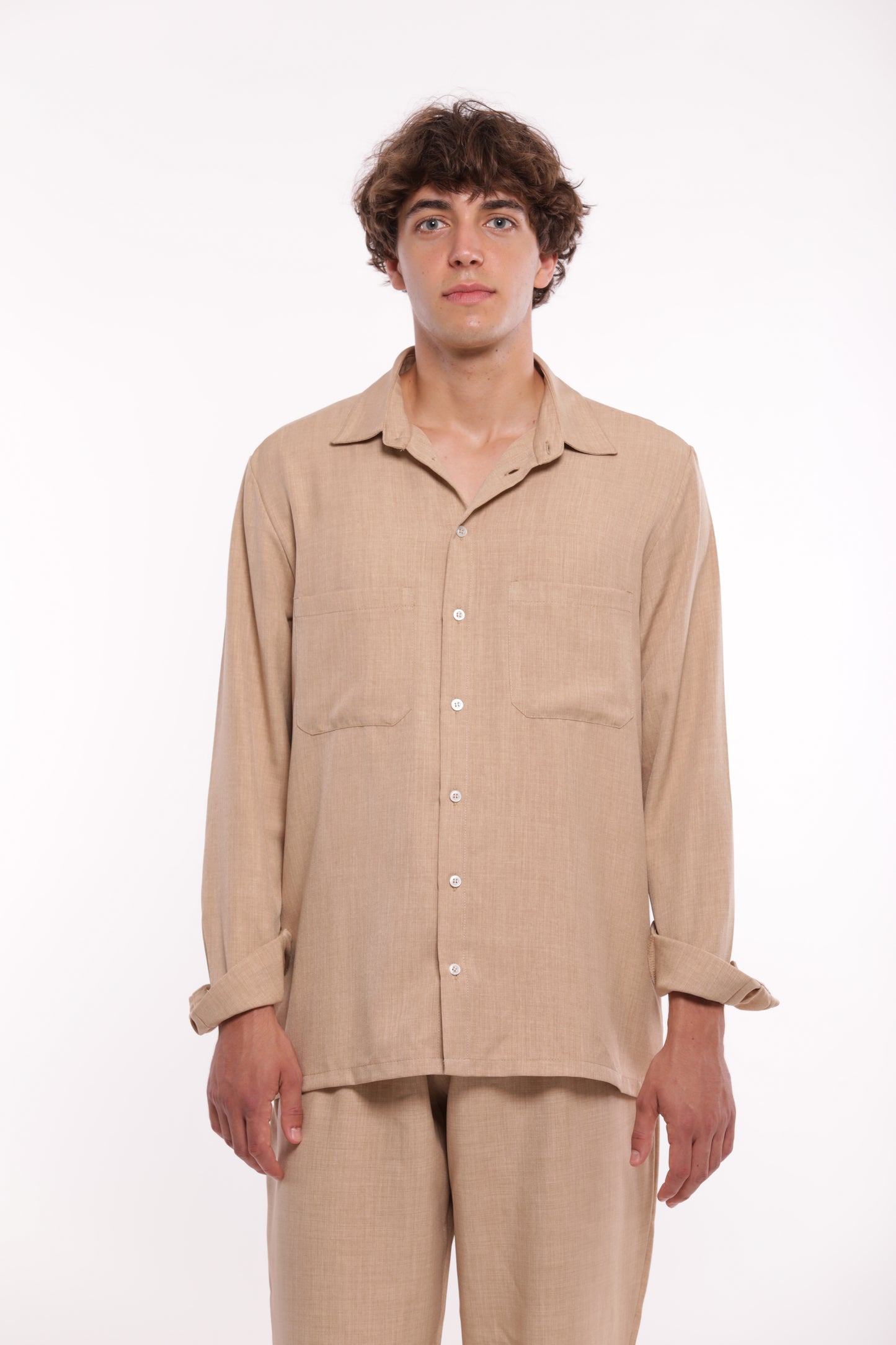 CAMICIA OVER COMPLETO CON DUE TASCONI
