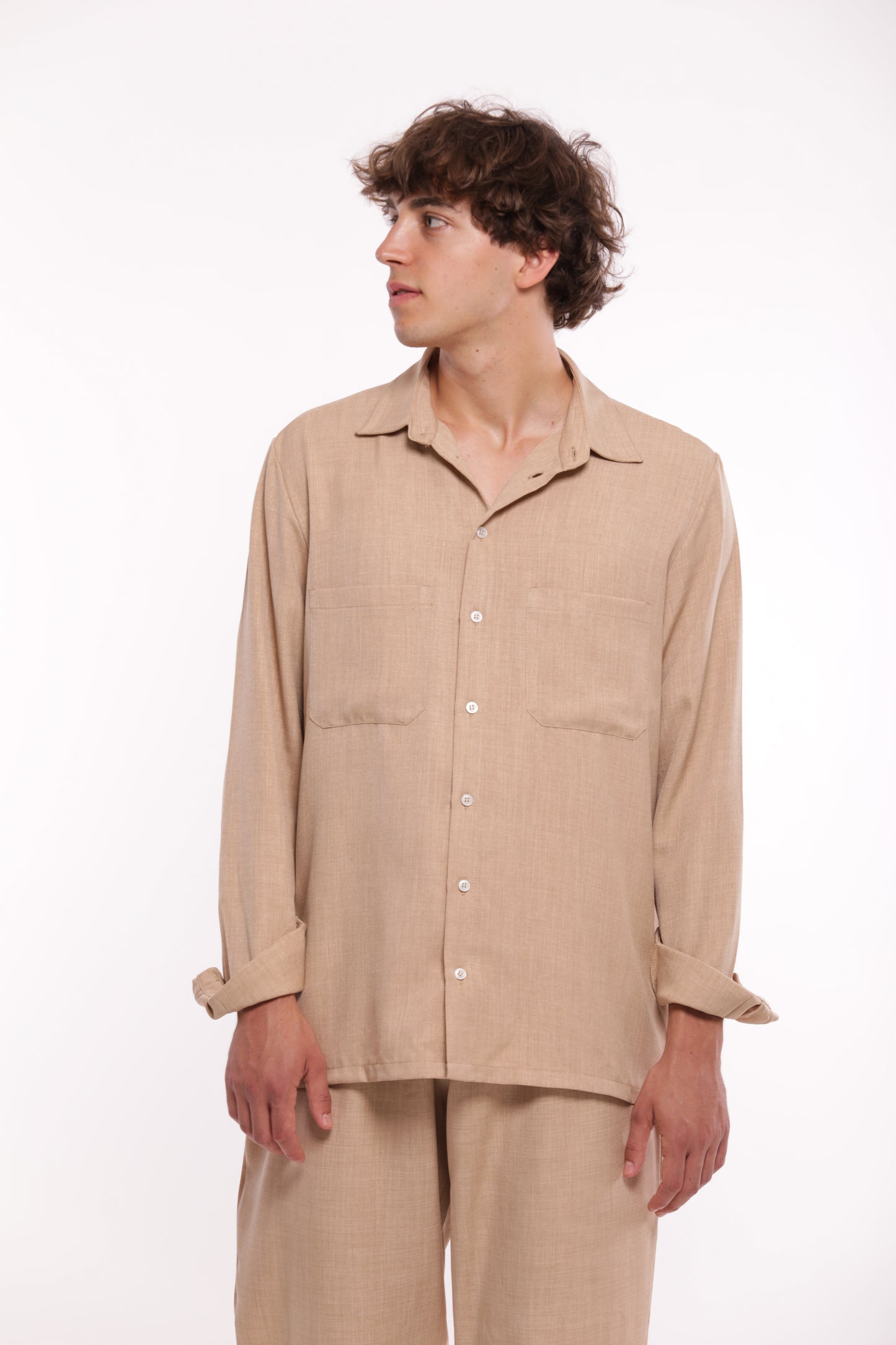 CAMICIA OVER COMPLETO CON DUE TASCONI
