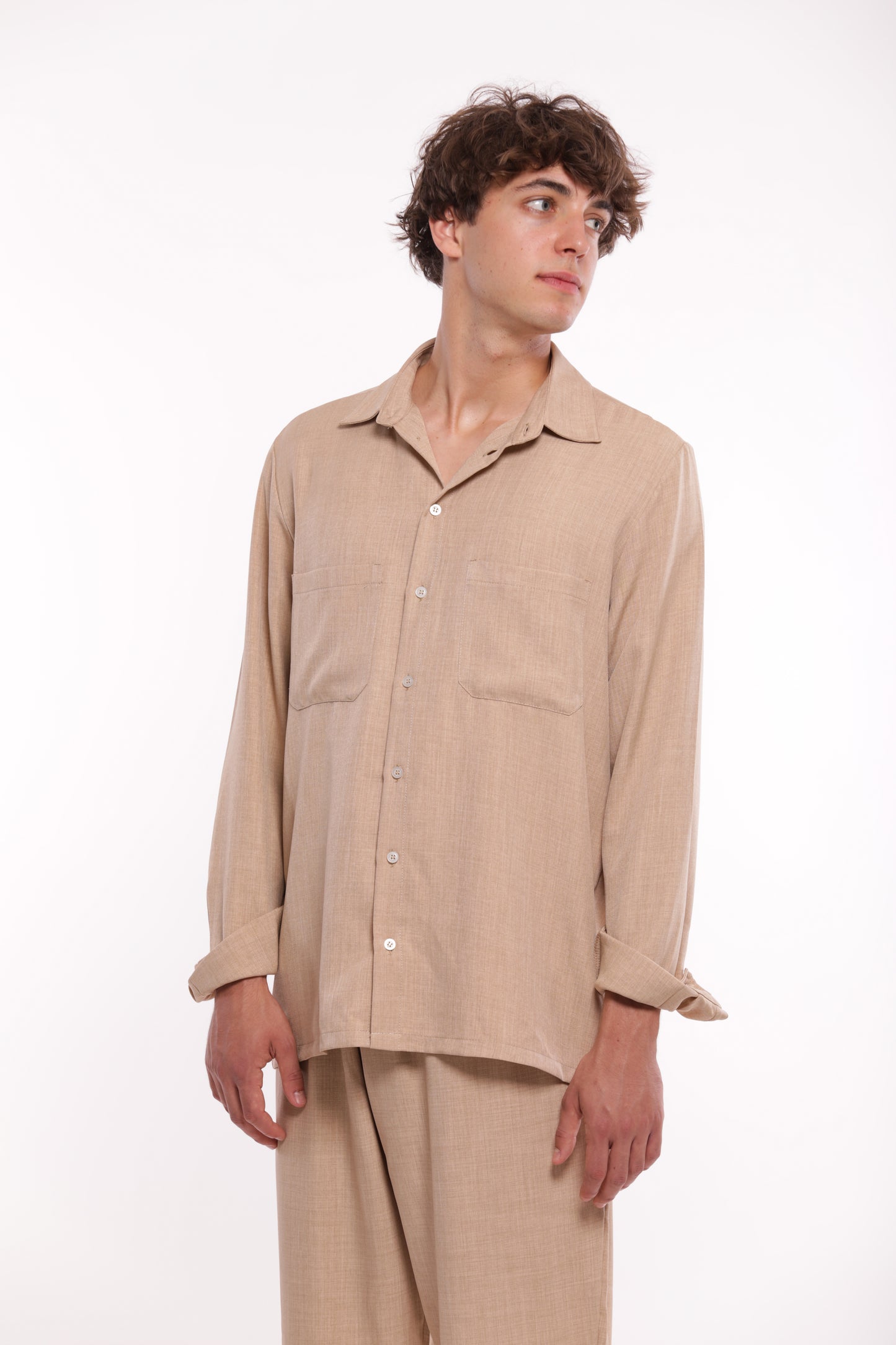 CAMICIA OVER COMPLETO CON DUE TASCONI