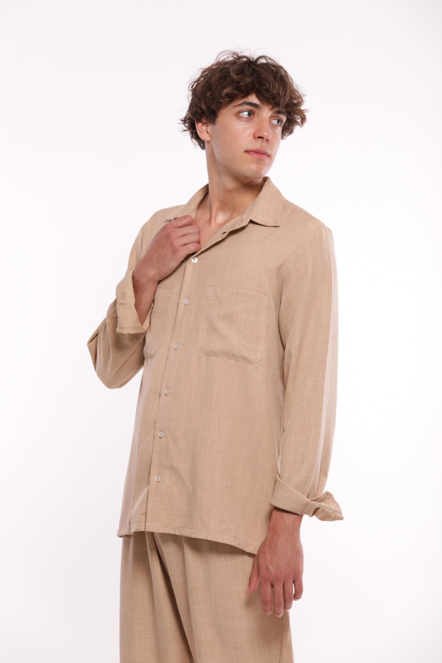 CAMICIA OVER COMPLETO CON DUE TASCONI
