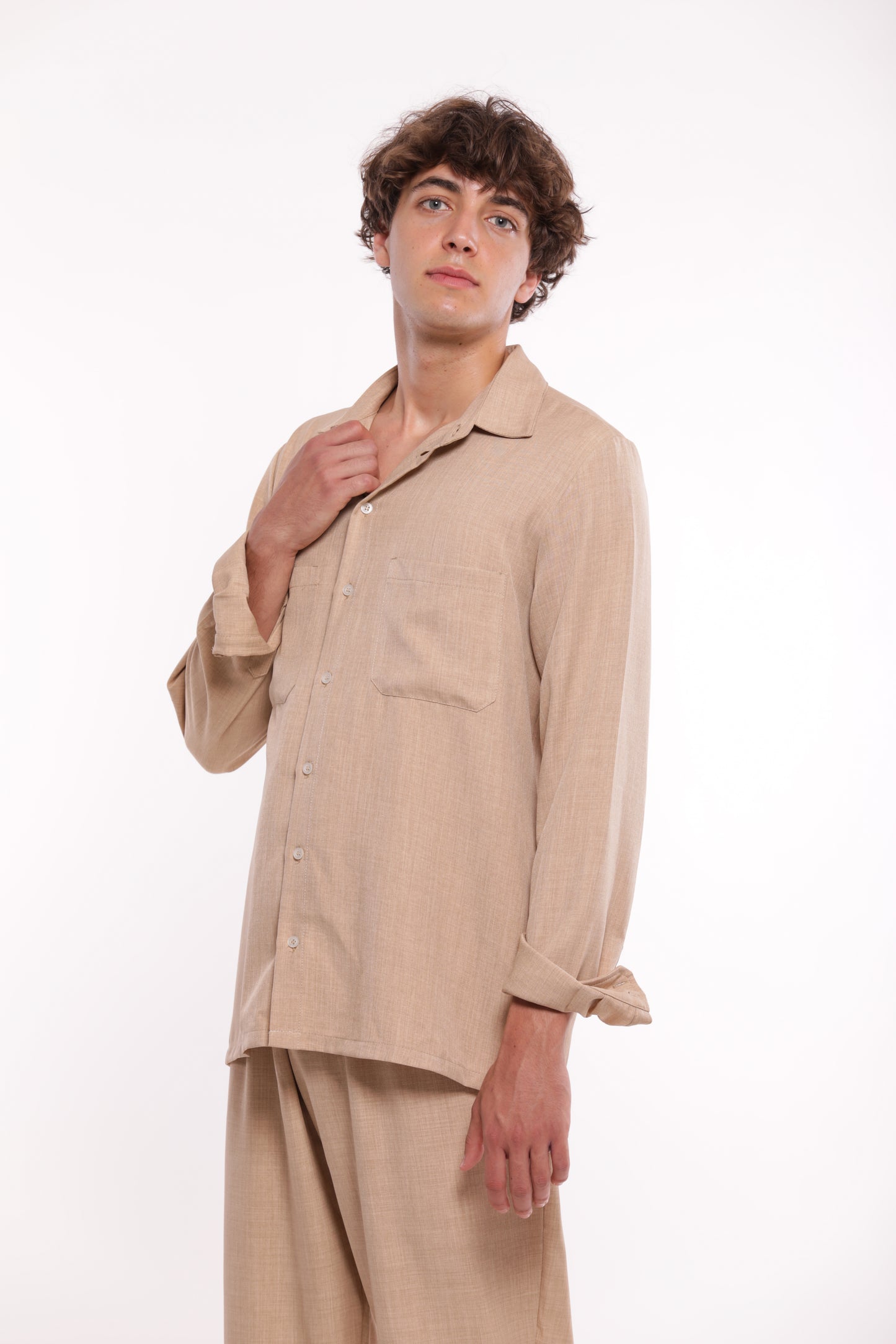 CAMICIA OVER COMPLETO CON DUE TASCONI