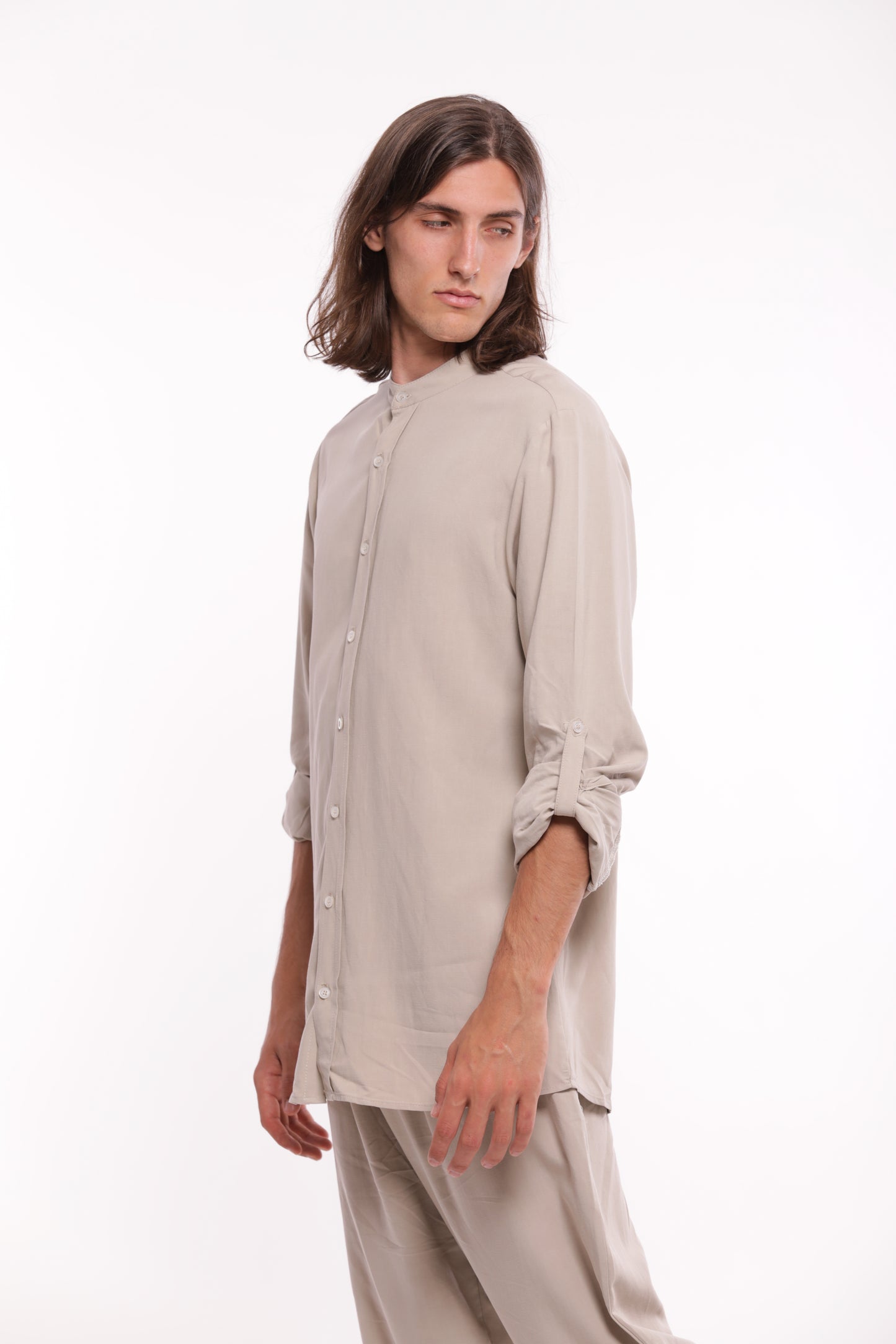 CAMICIA COLLO COREANO E ALAMARI
