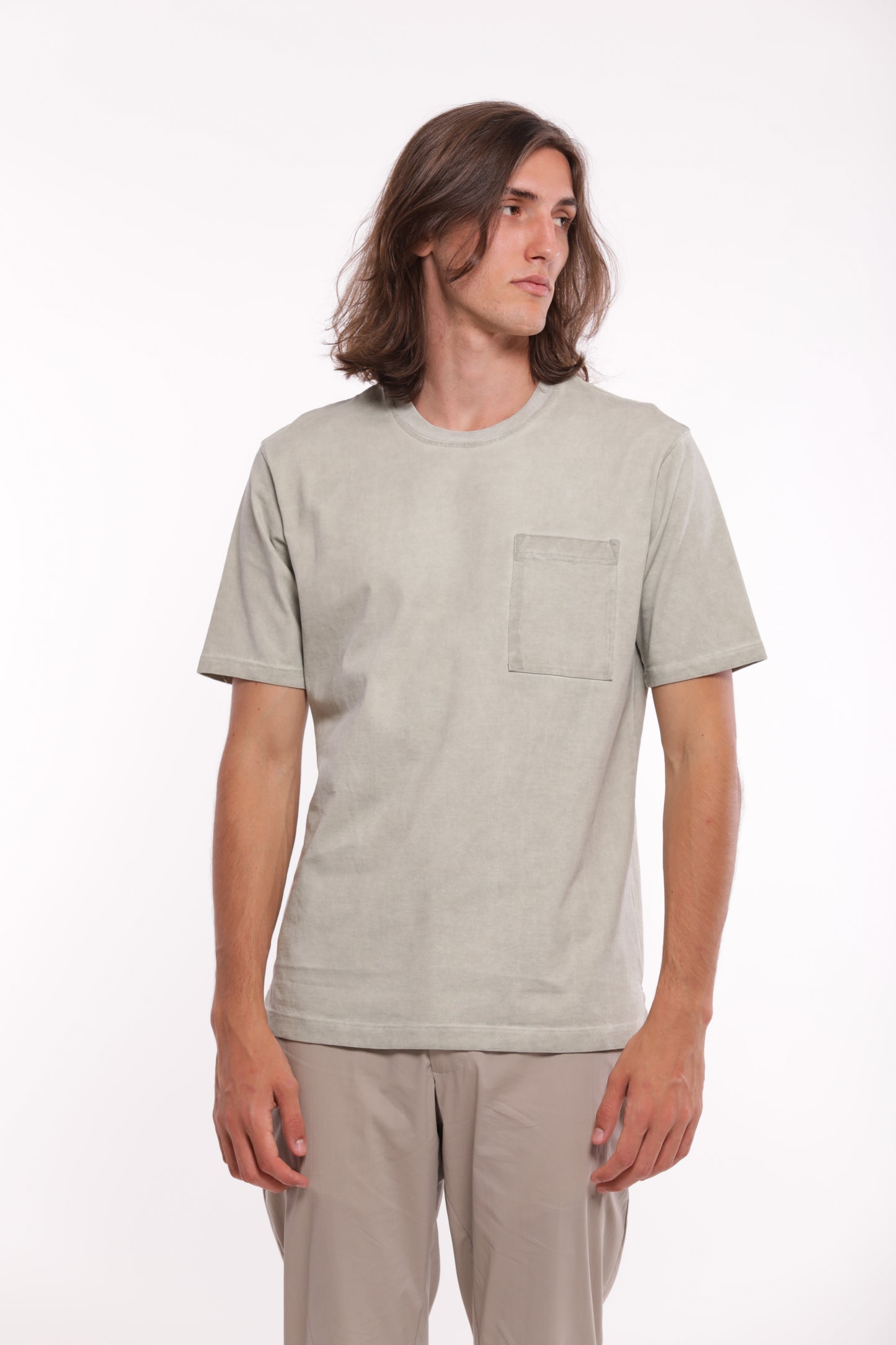 T-SHIRT GIROCOLLO CON TASCHINO