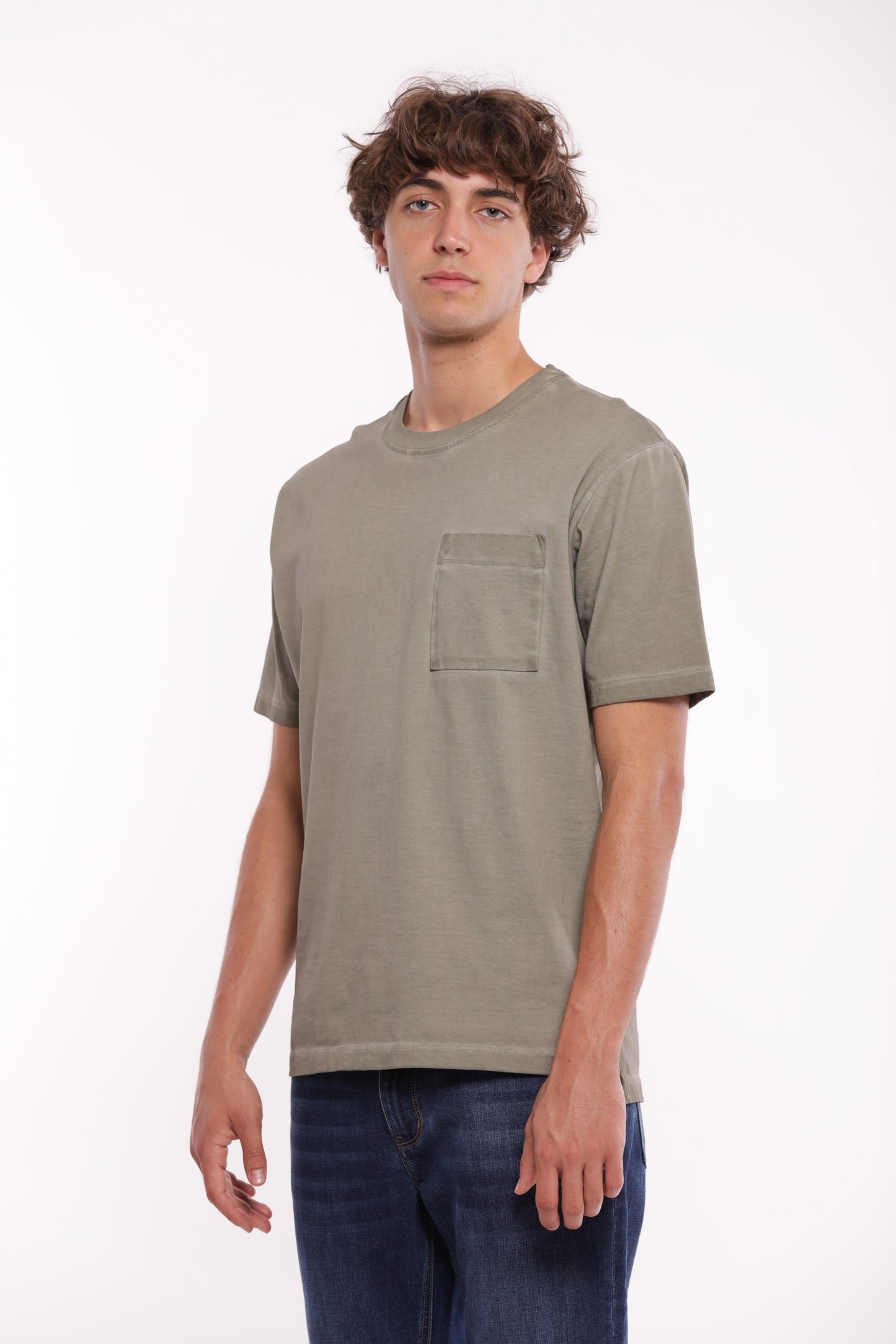 T-SHIRT GIROCOLLO CON TASCHINO