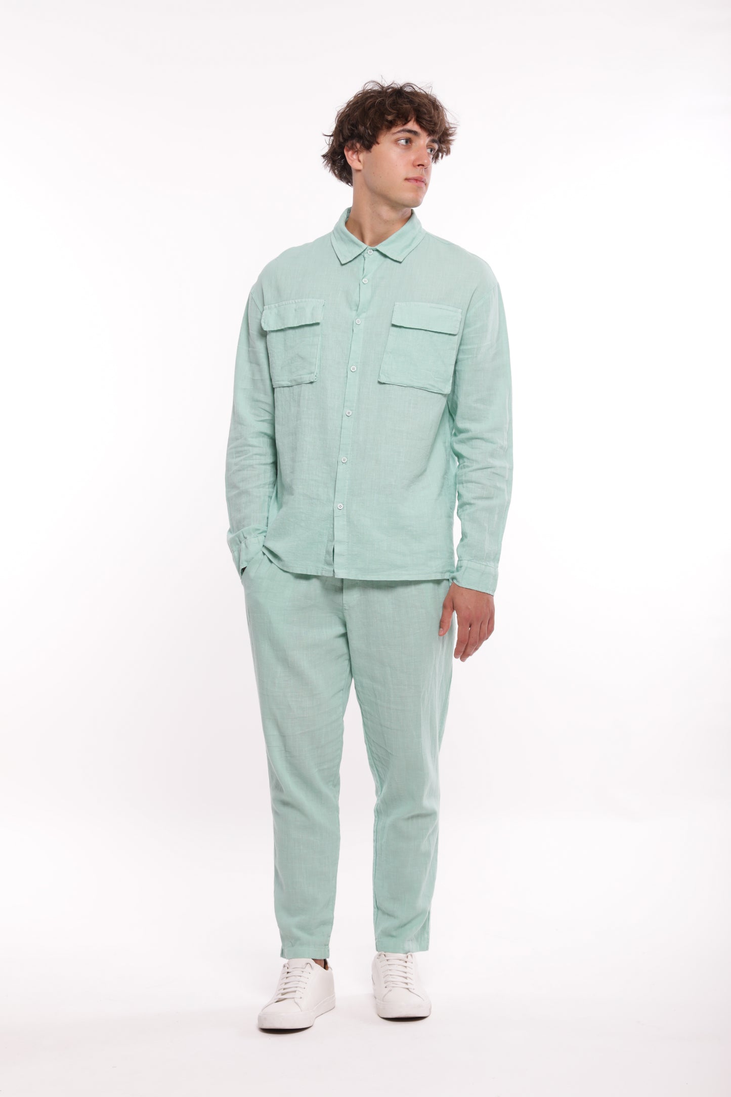 PANTALONE LUNGO DI LINO
