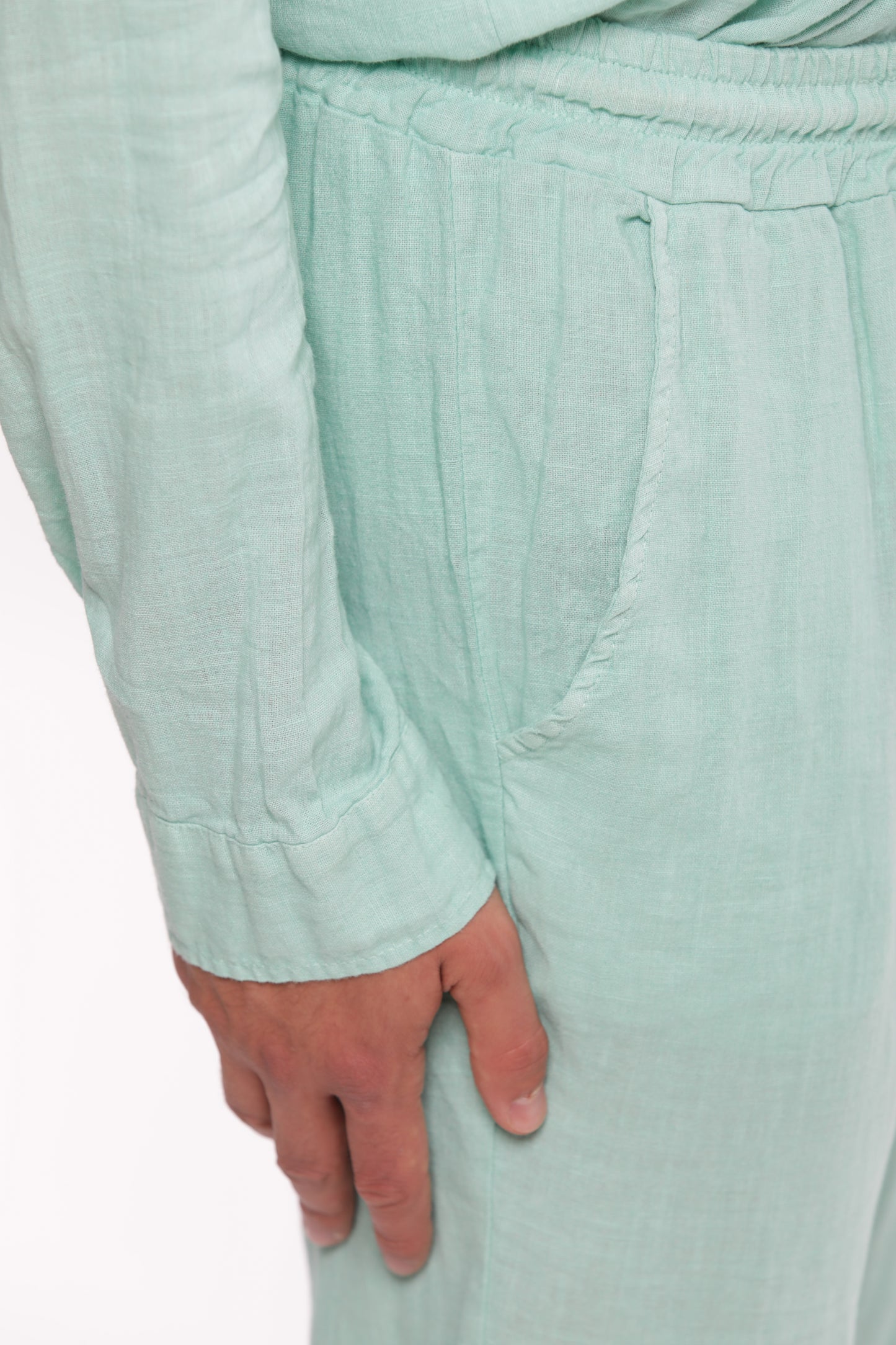 PANTALONE LUNGO DI LINO