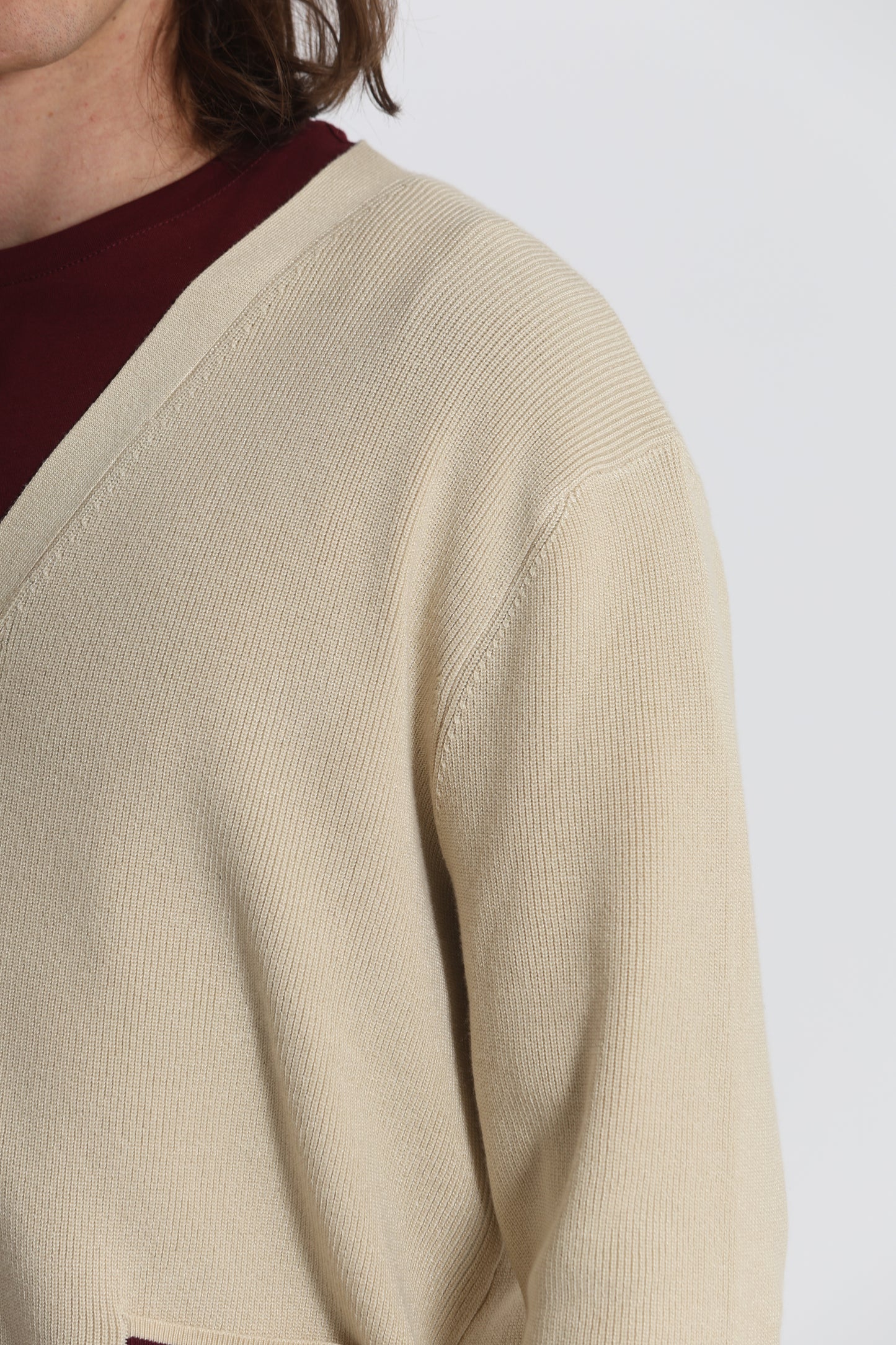 CARDIGAN IN MAGLIA BICOLOR