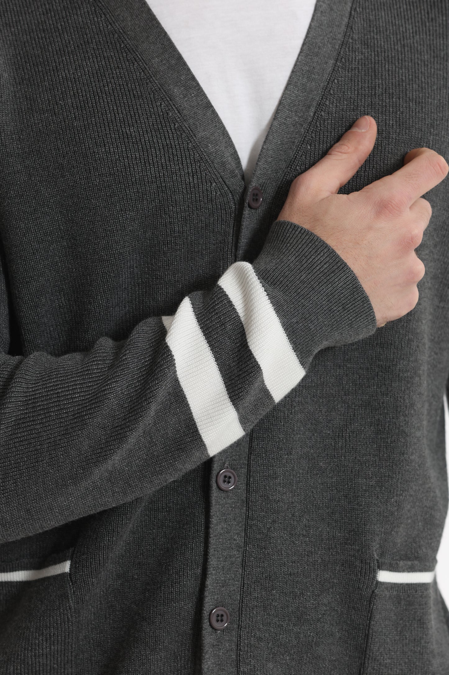 CARDIGAN IN MAGLIA BICOLOR