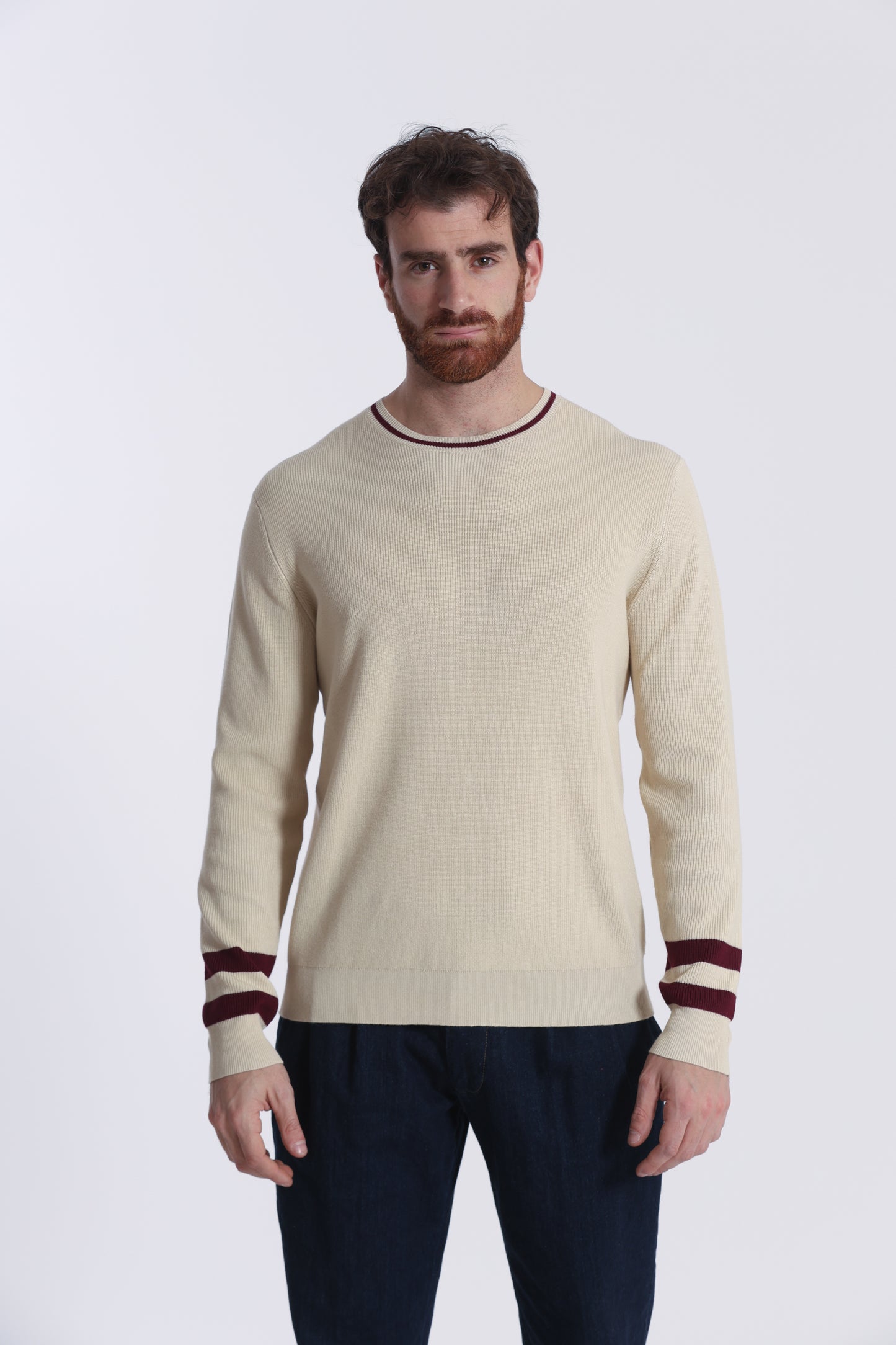 MAGLIA GIROCOLLO BICOLOR