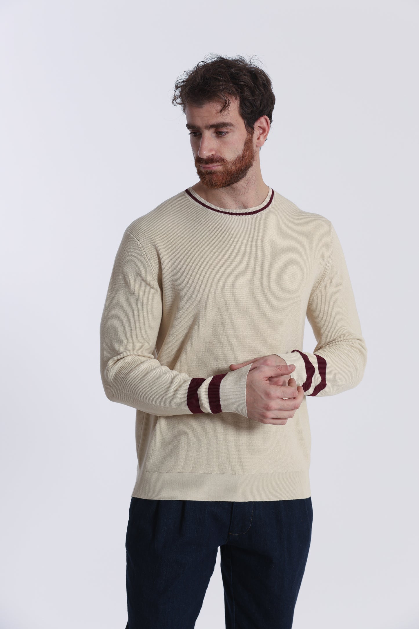 MAGLIA GIROCOLLO BICOLOR
