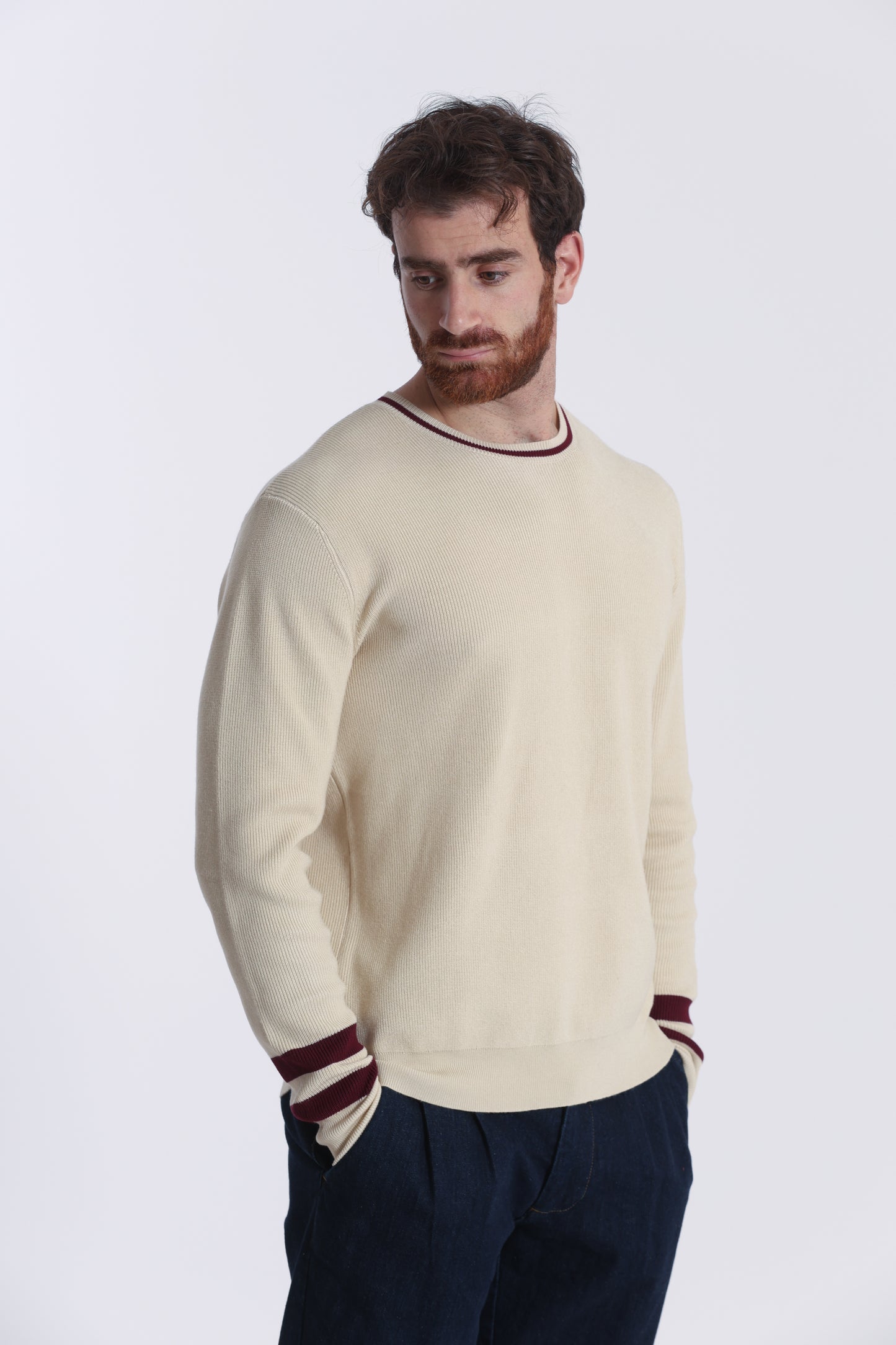 MAGLIA GIROCOLLO BICOLOR