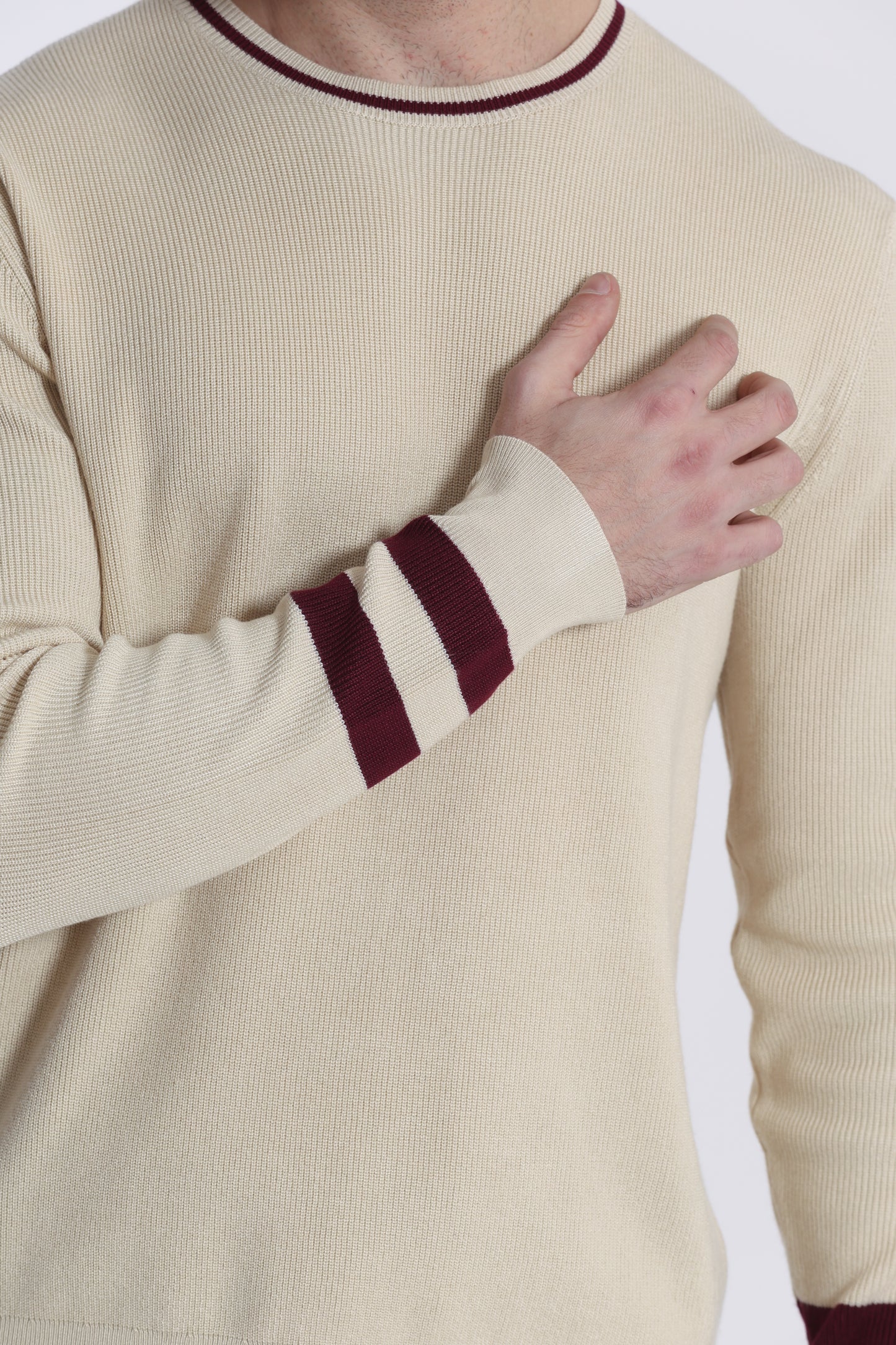 MAGLIA GIROCOLLO BICOLOR