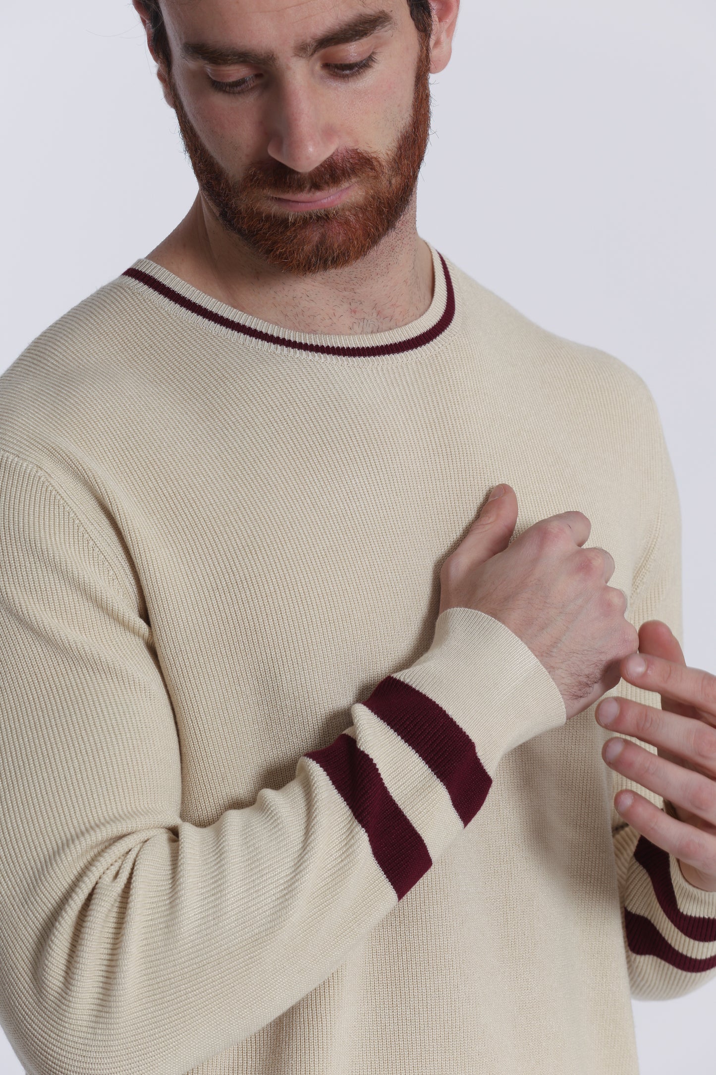 MAGLIA GIROCOLLO BICOLOR