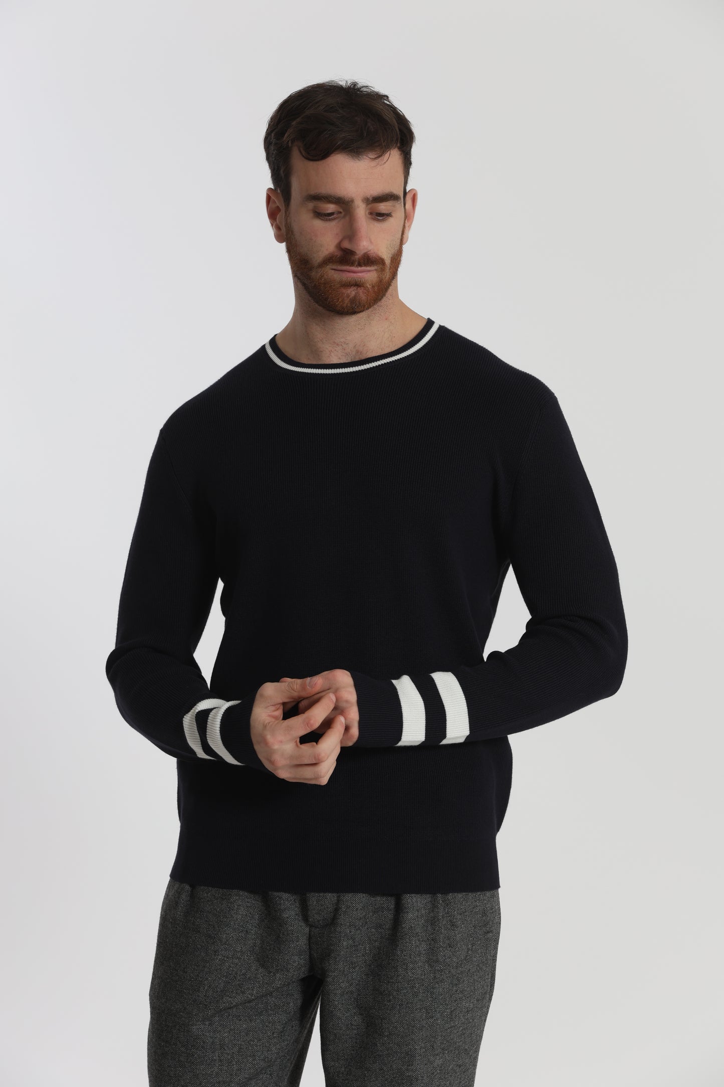 MAGLIA GIROCOLLO BICOLOR