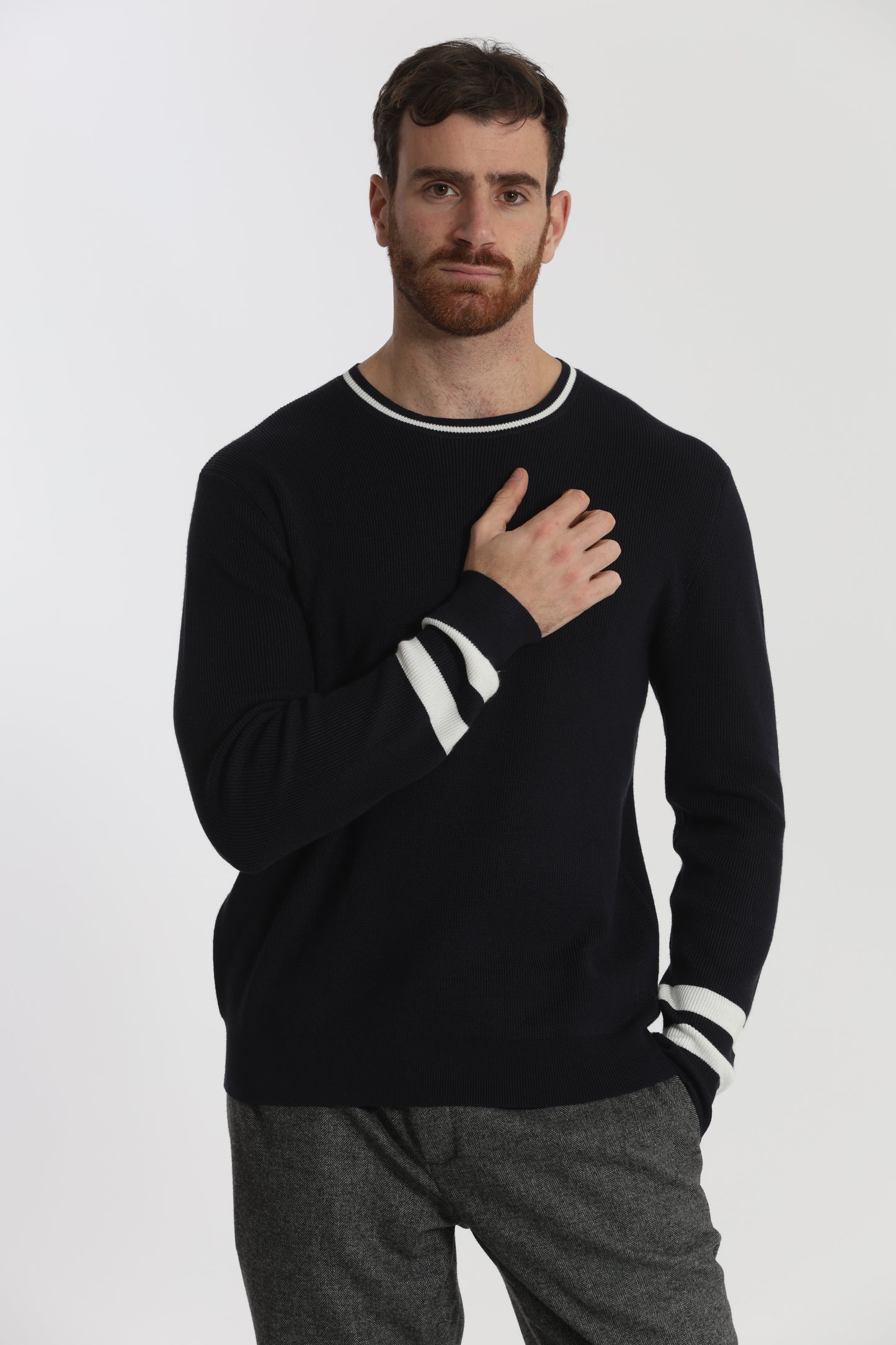 MAGLIA GIROCOLLO BICOLOR