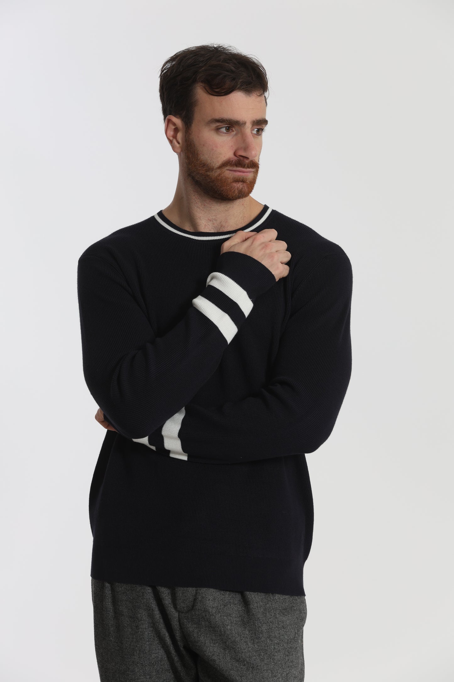 MAGLIA GIROCOLLO BICOLOR
