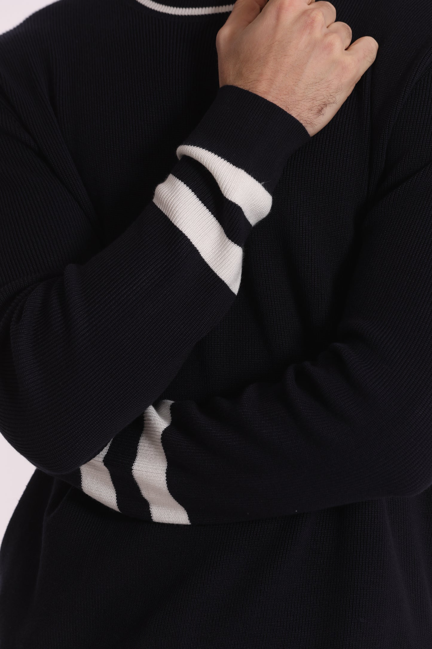 MAGLIA GIROCOLLO BICOLOR