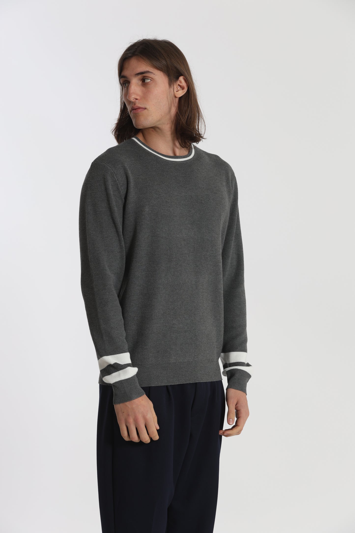 MAGLIA GIROCOLLO BICOLOR