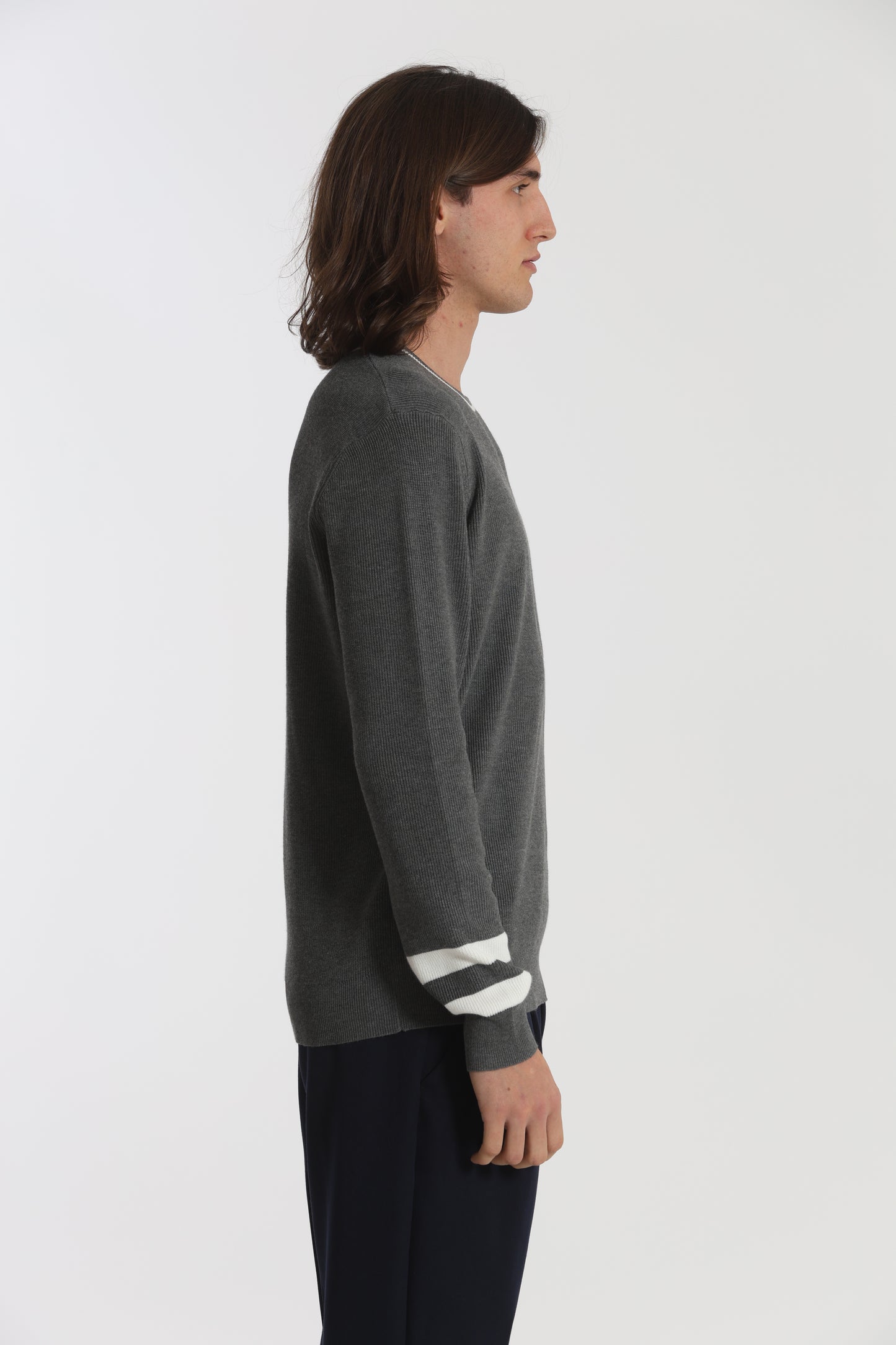 MAGLIA GIROCOLLO BICOLOR