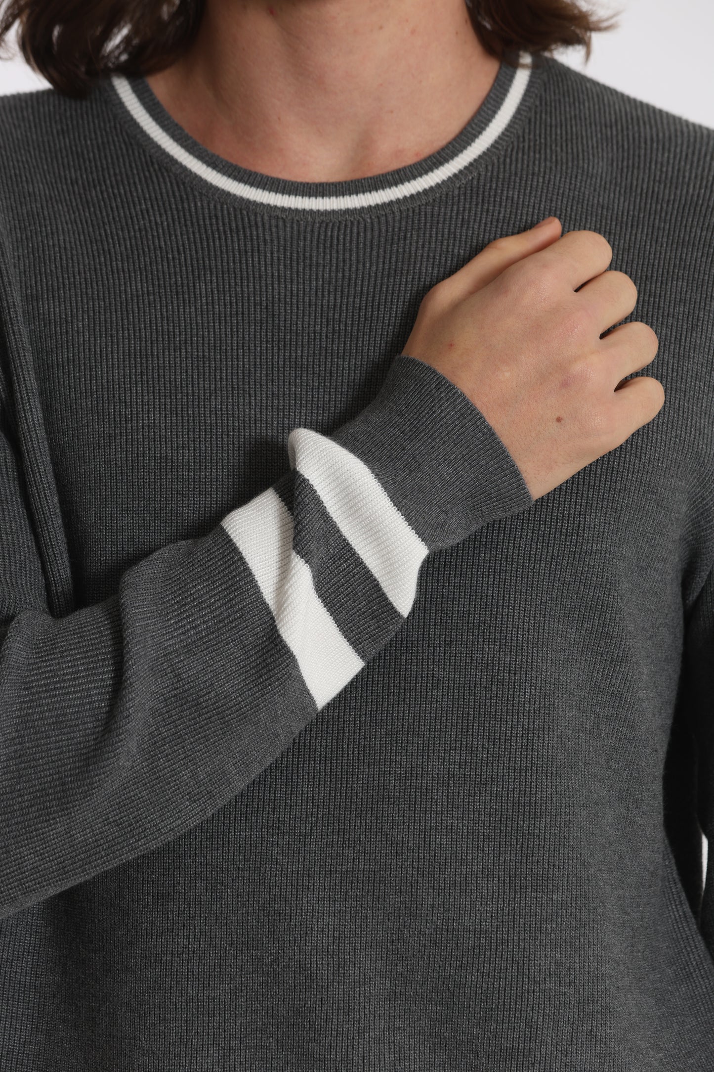 MAGLIA GIROCOLLO BICOLOR