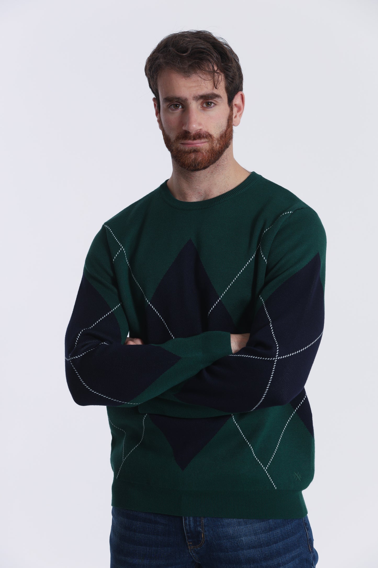 PULLOVER IN MAGLIA A ROMBI