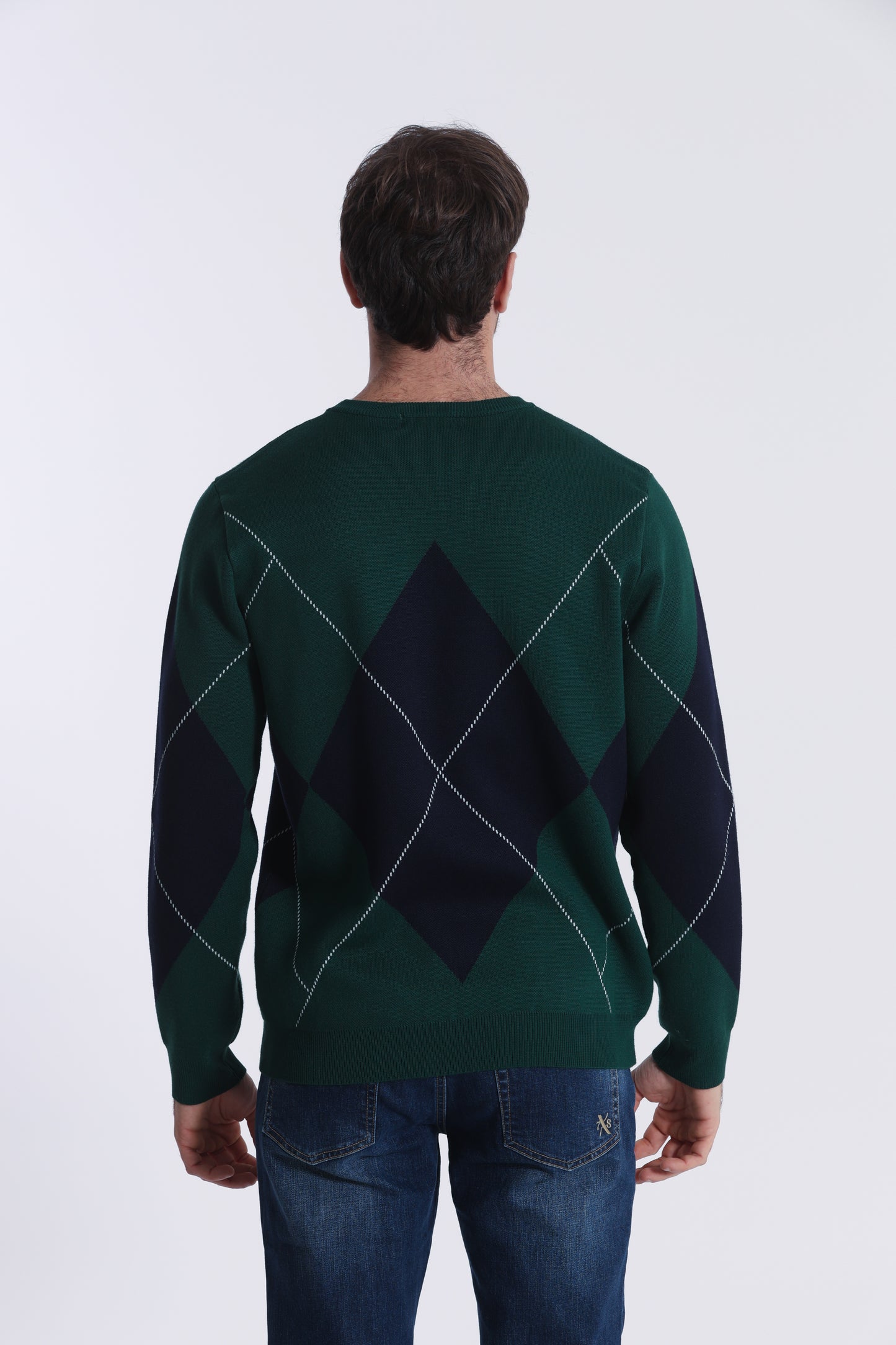PULLOVER IN MAGLIA A ROMBI