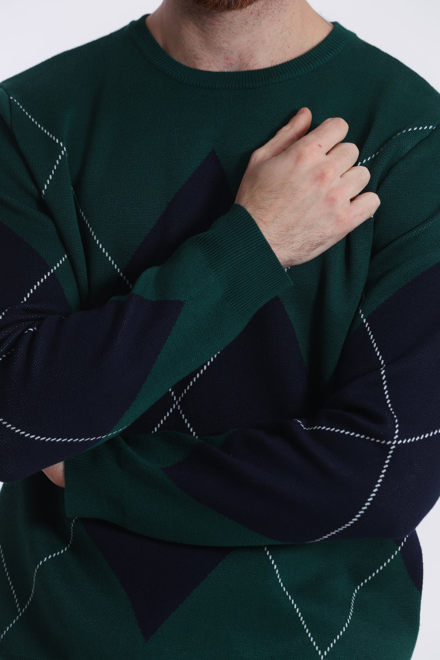PULLOVER IN MAGLIA A ROMBI