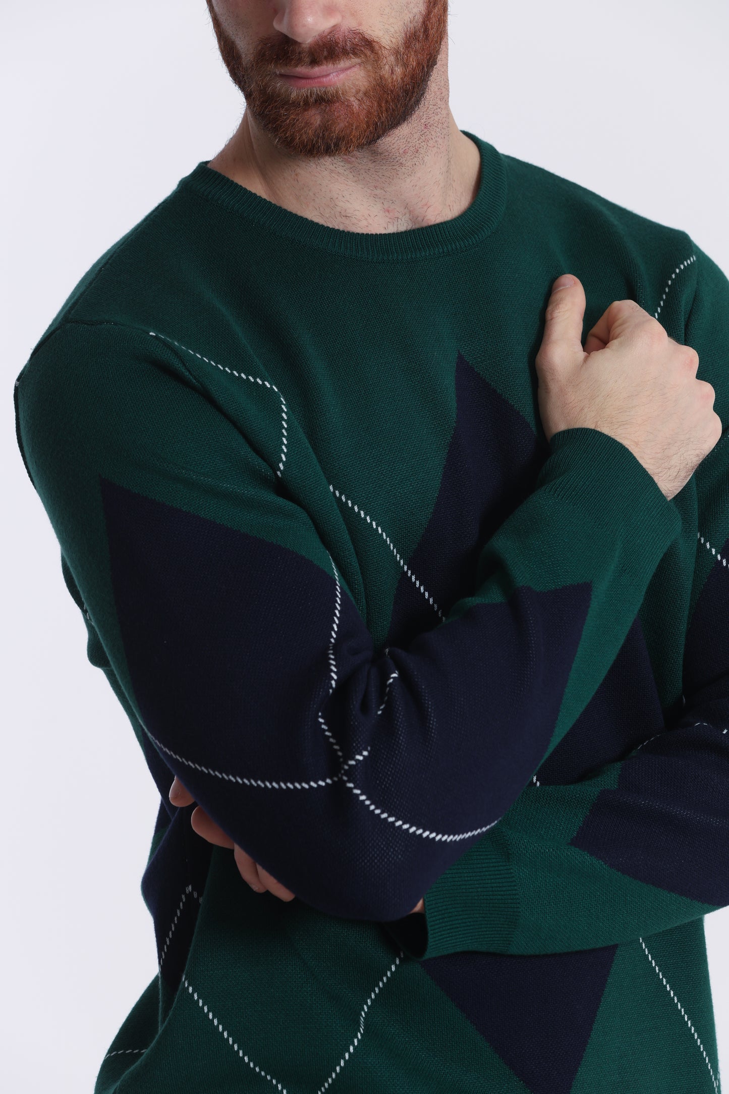 PULLOVER IN MAGLIA A ROMBI