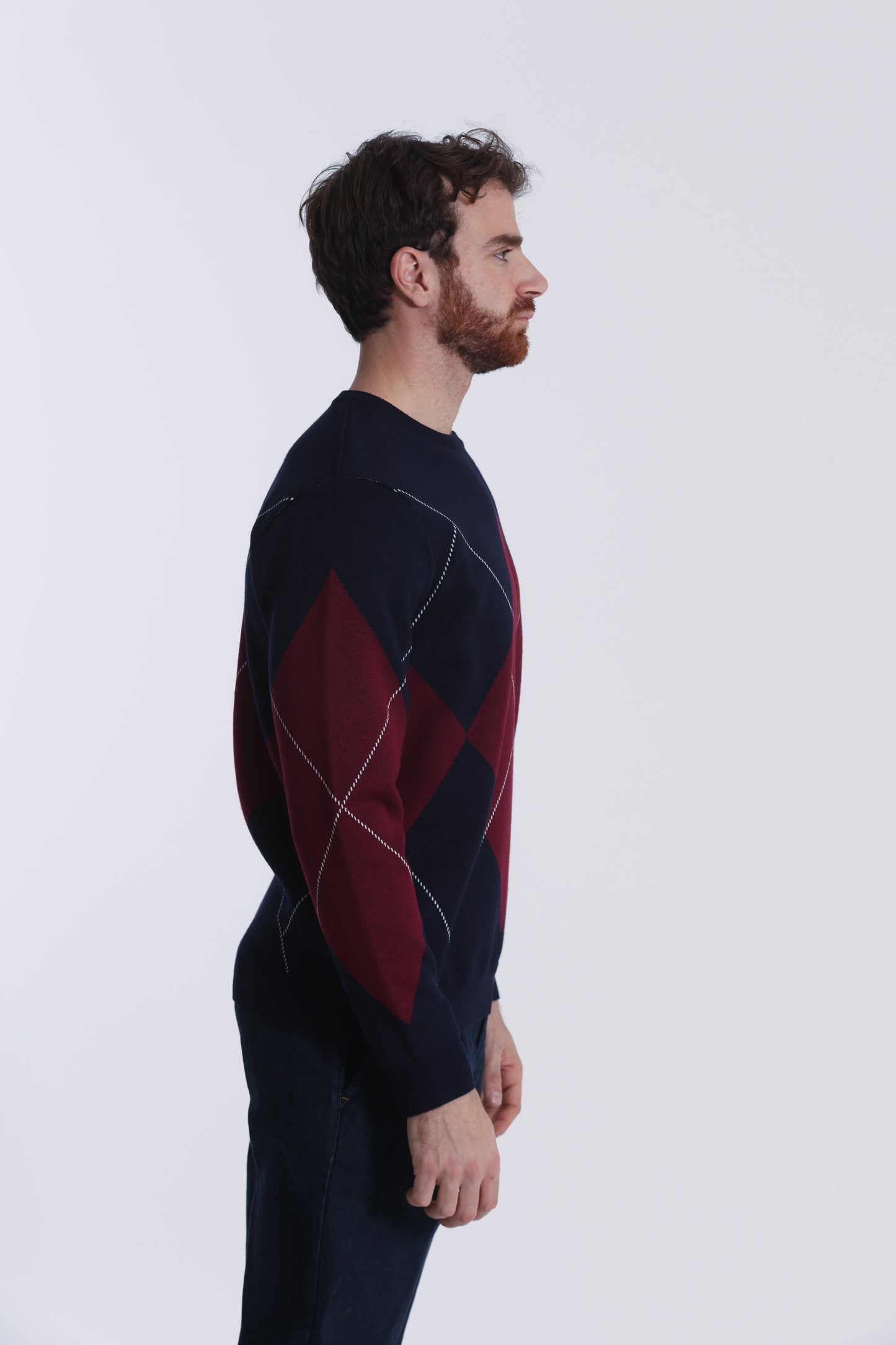 PULLOVER IN MAGLIA A ROMBI