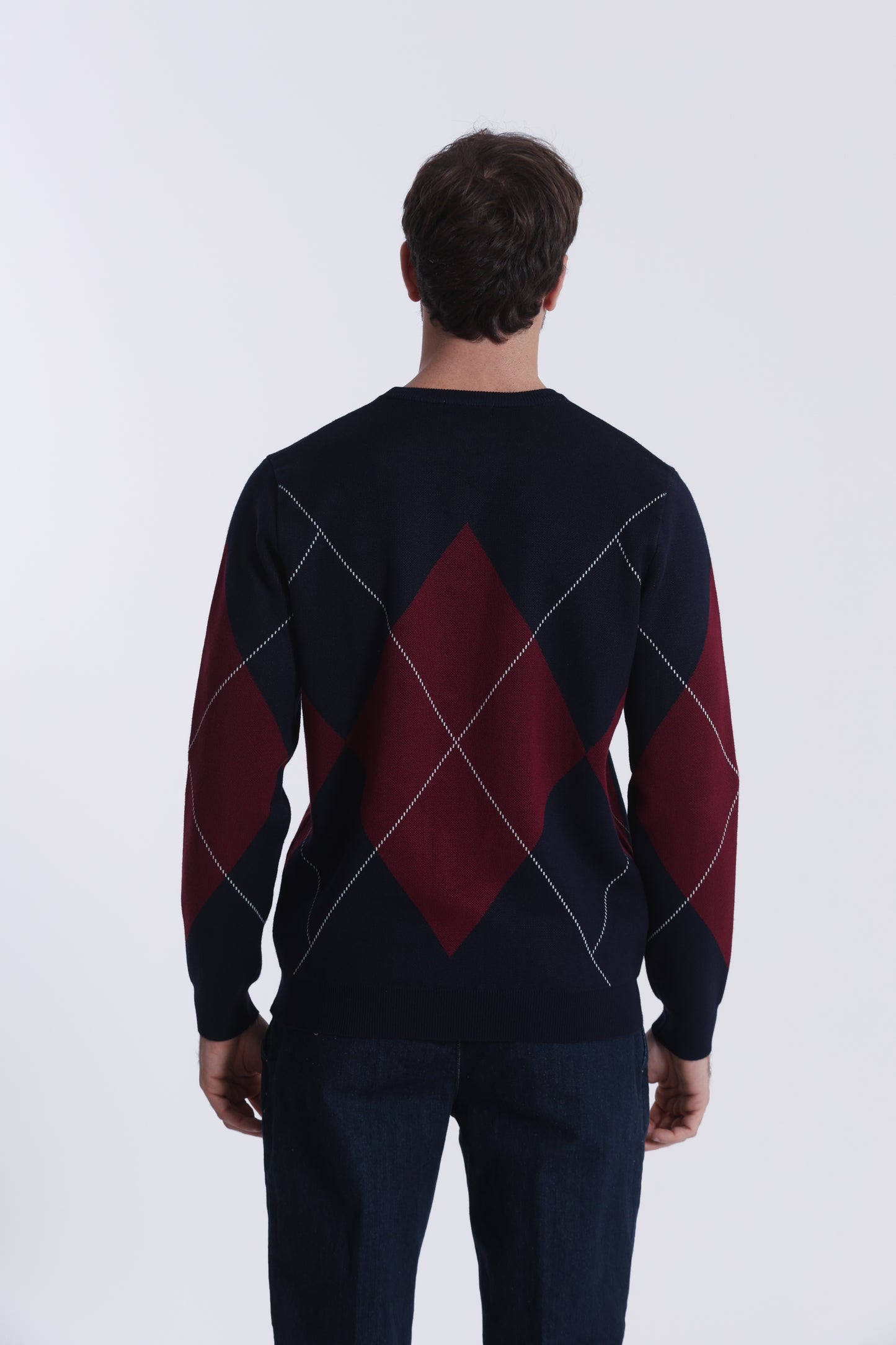 PULLOVER IN MAGLIA A ROMBI