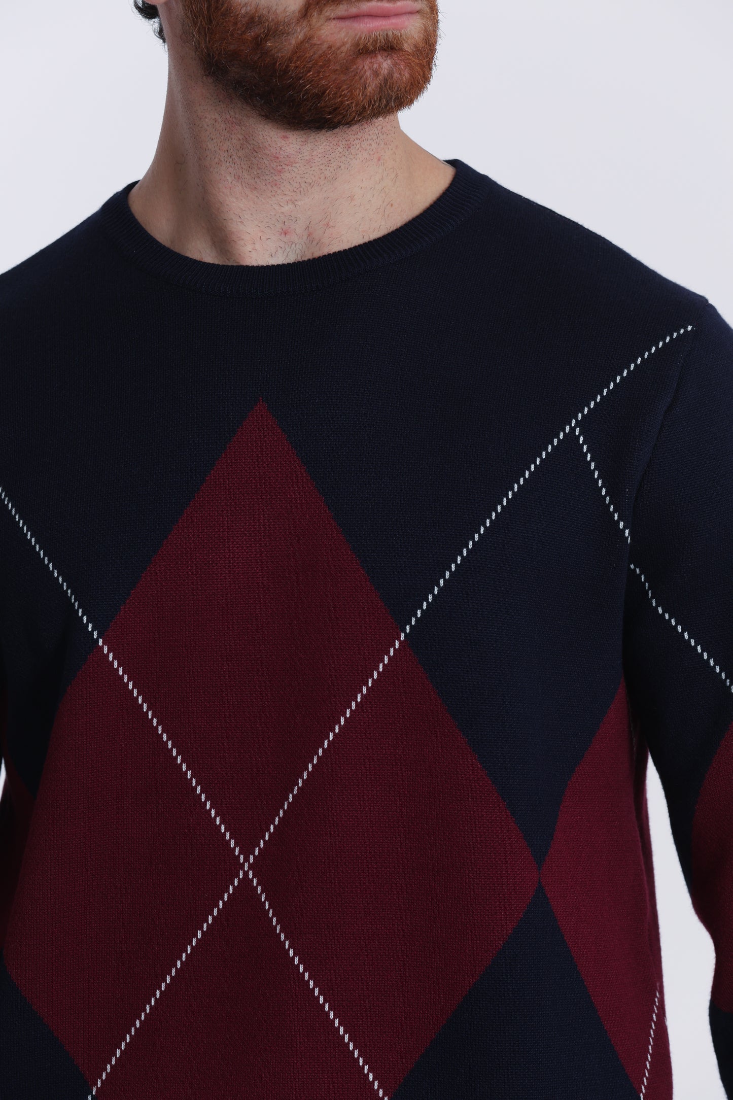 PULLOVER IN MAGLIA A ROMBI