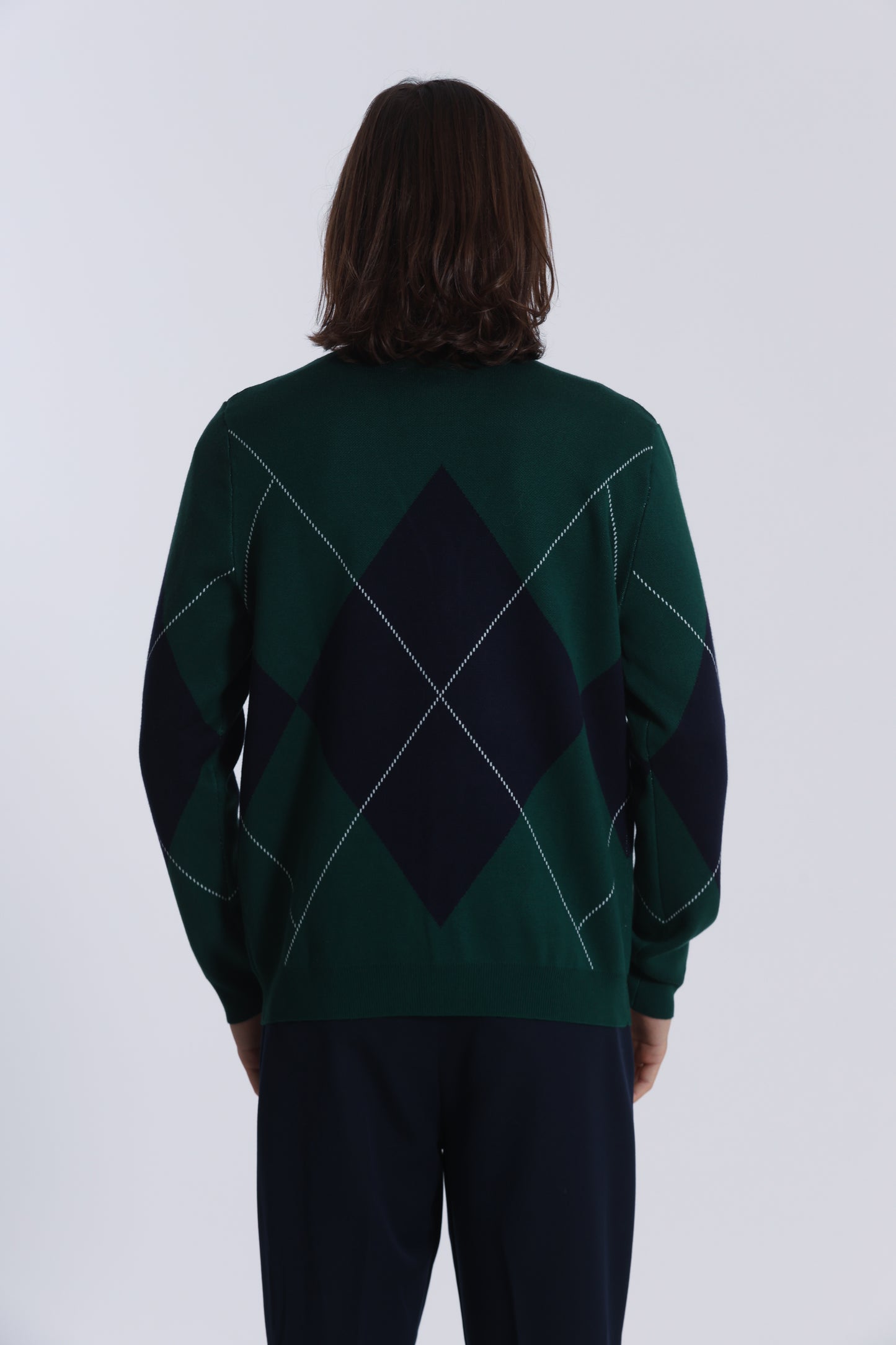 CARDIGAN IN MAGLIA A ROMBI