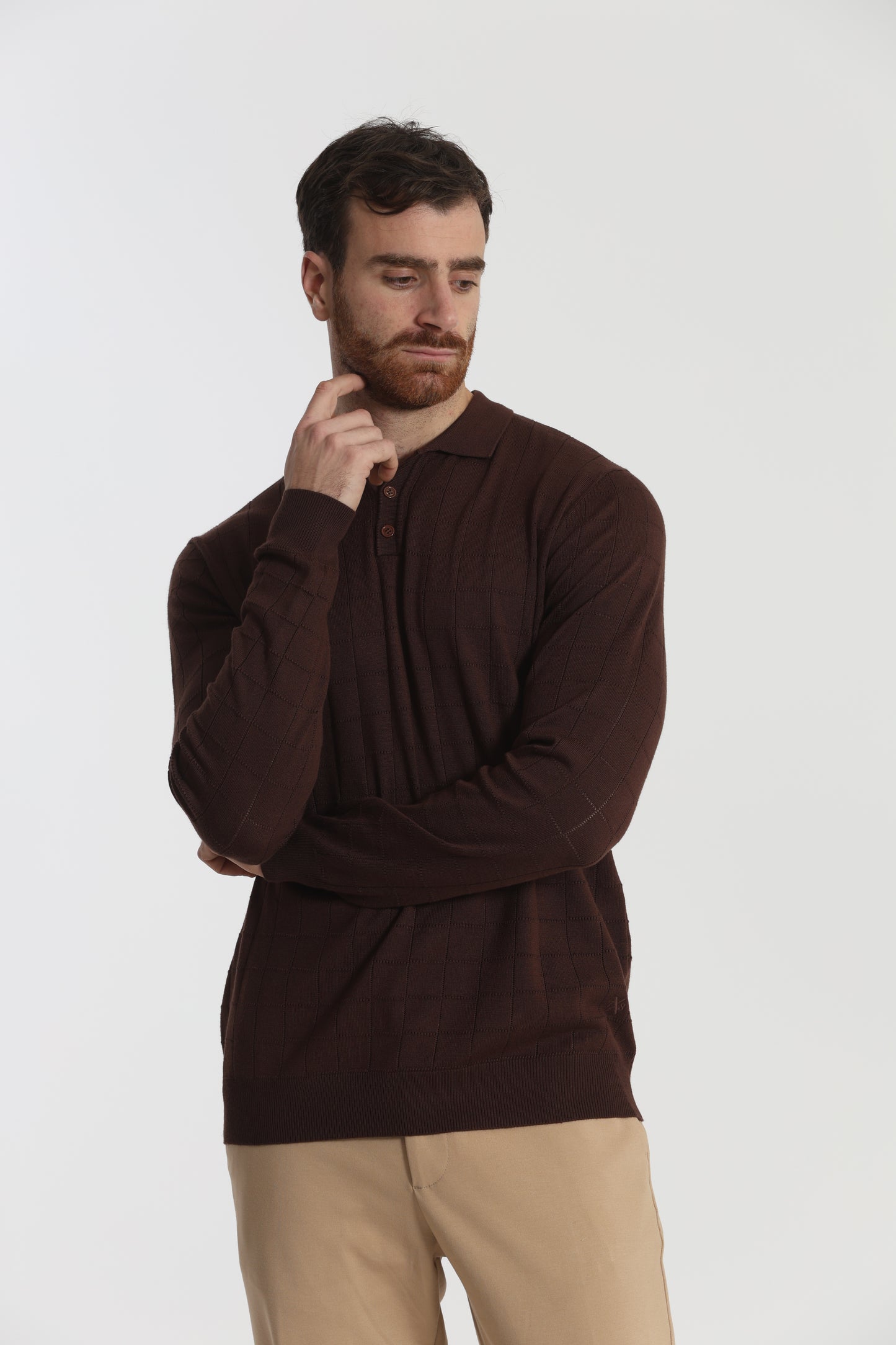 MAGLIA A POLO CON MOTIVO