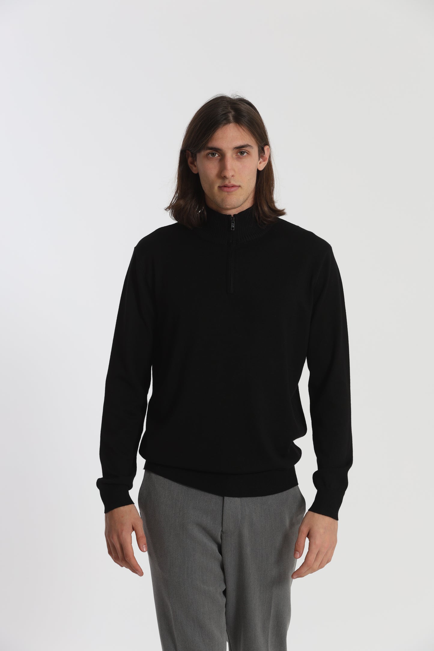 PULLOVER IN MAGLIA CON ZIP
